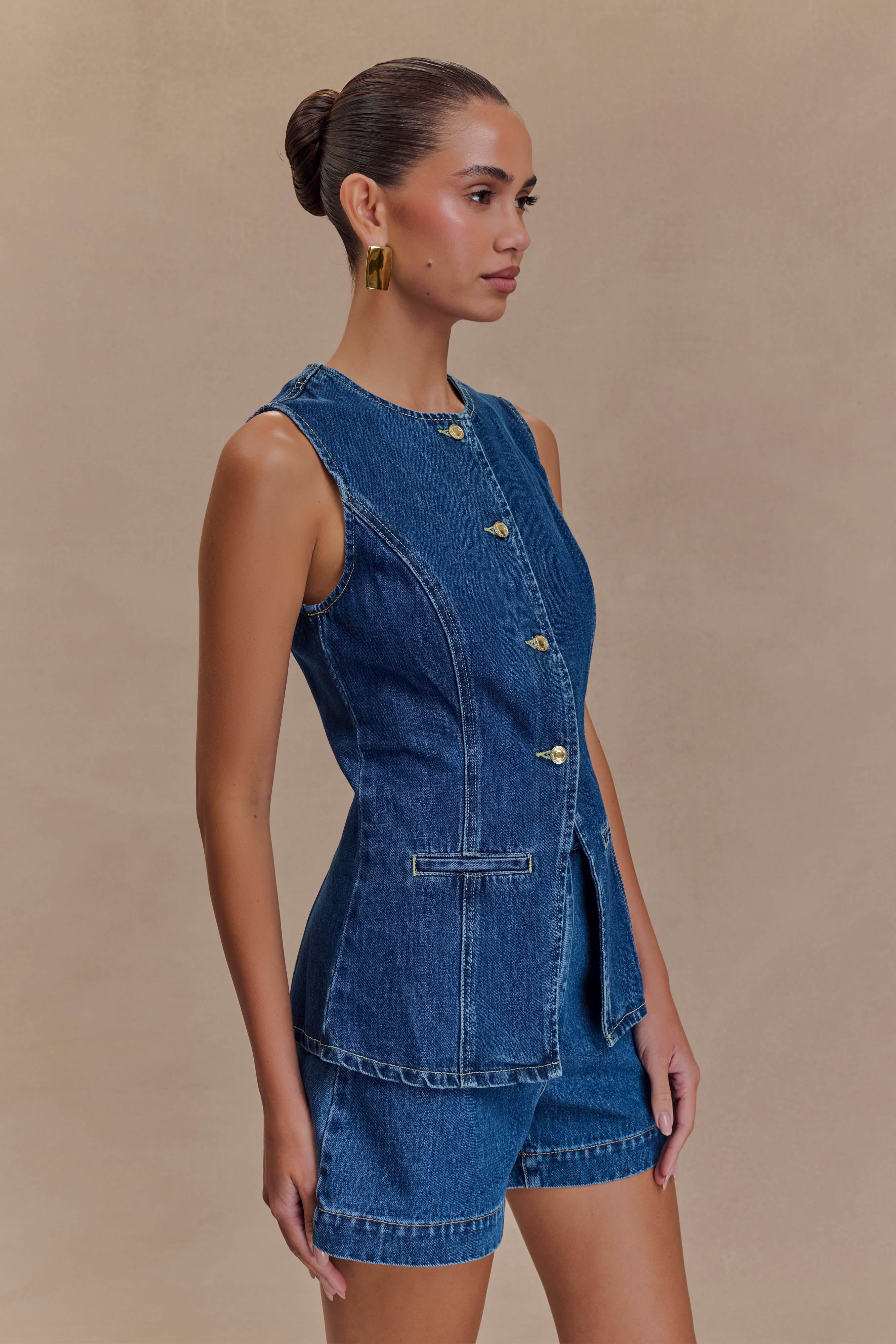 Abel Denim Shorts - Dark Blue - Image 3