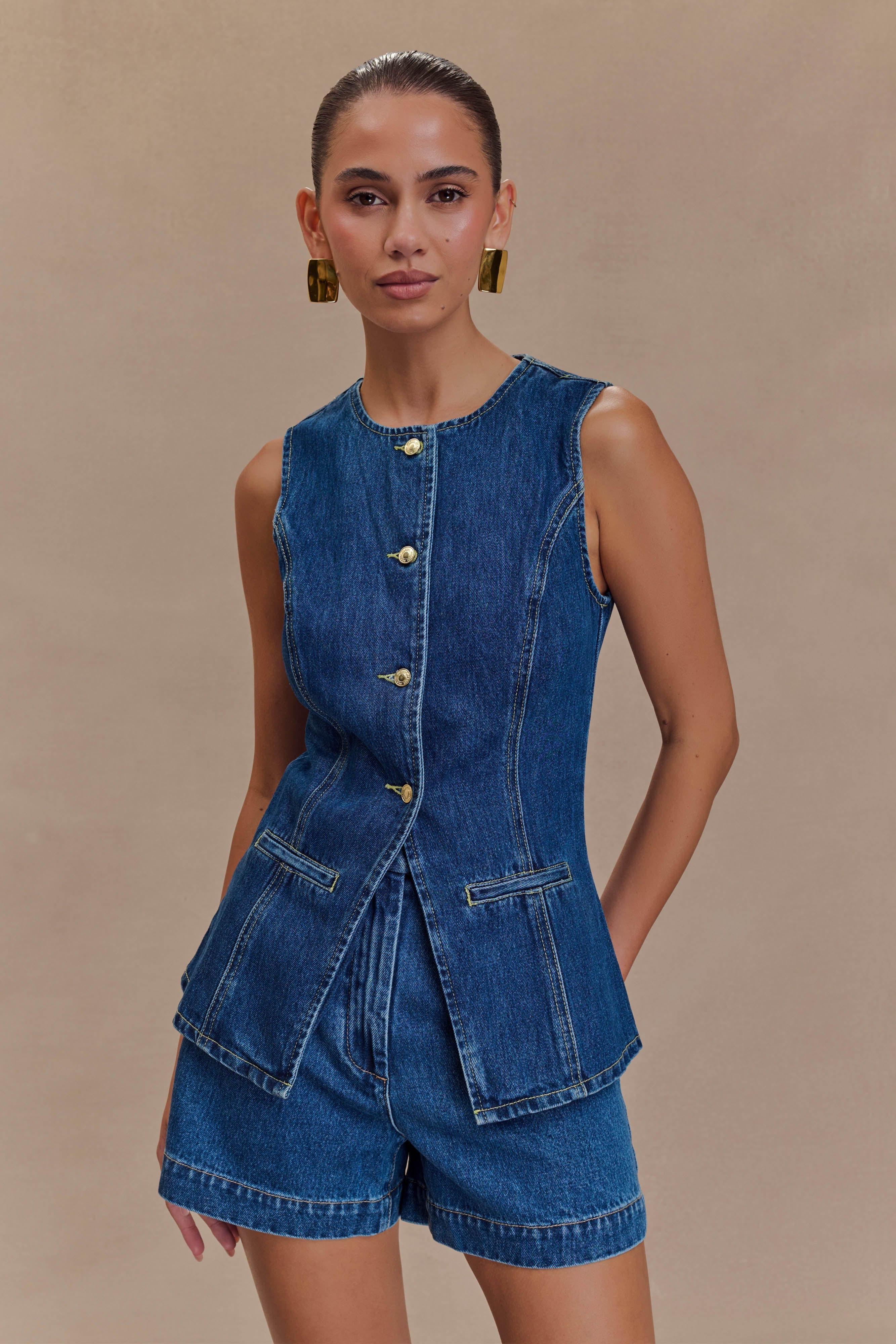 Abel Denim Shorts - Dark Blue - Image 5