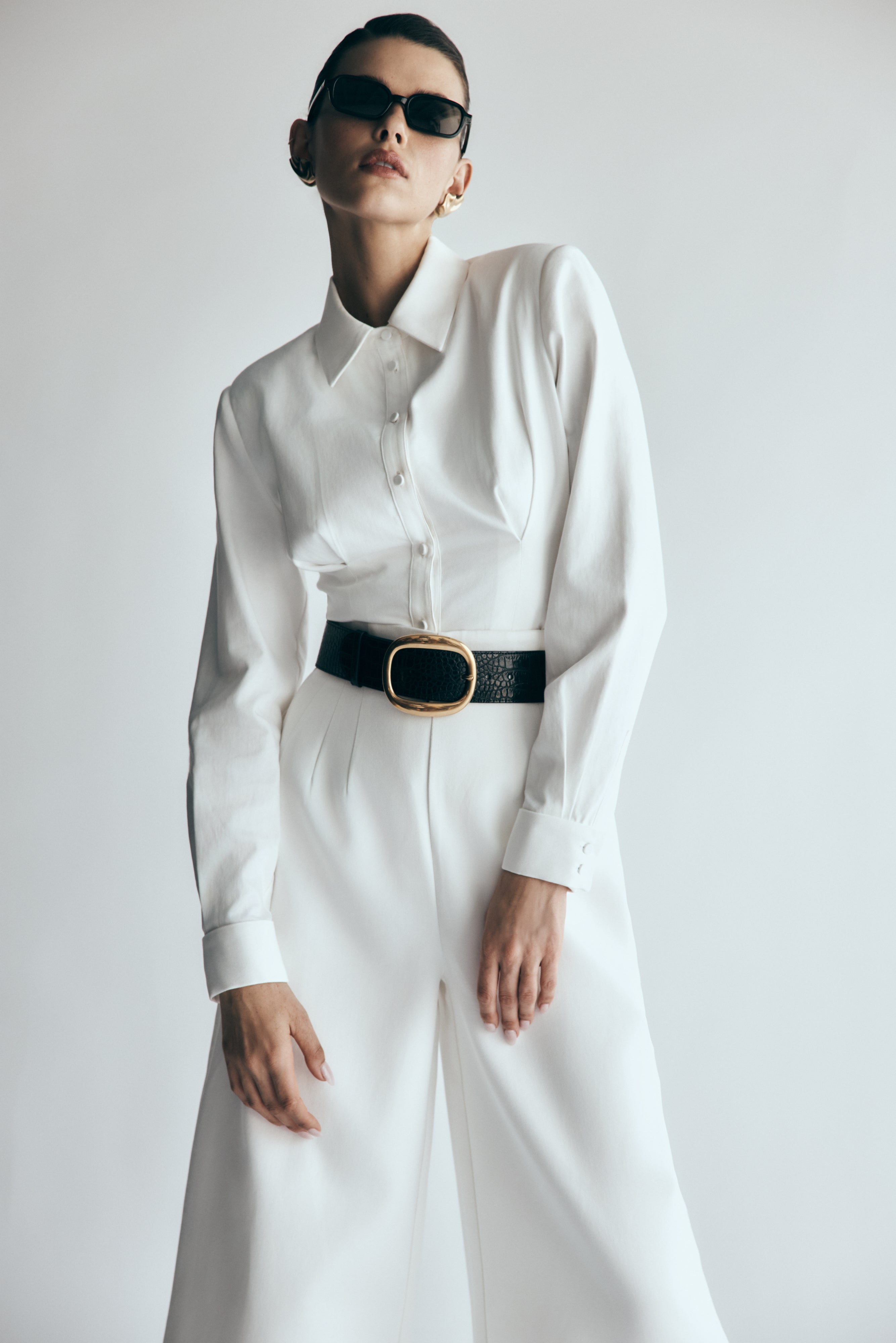 Rhia Oversized Shirt - White - Image 3