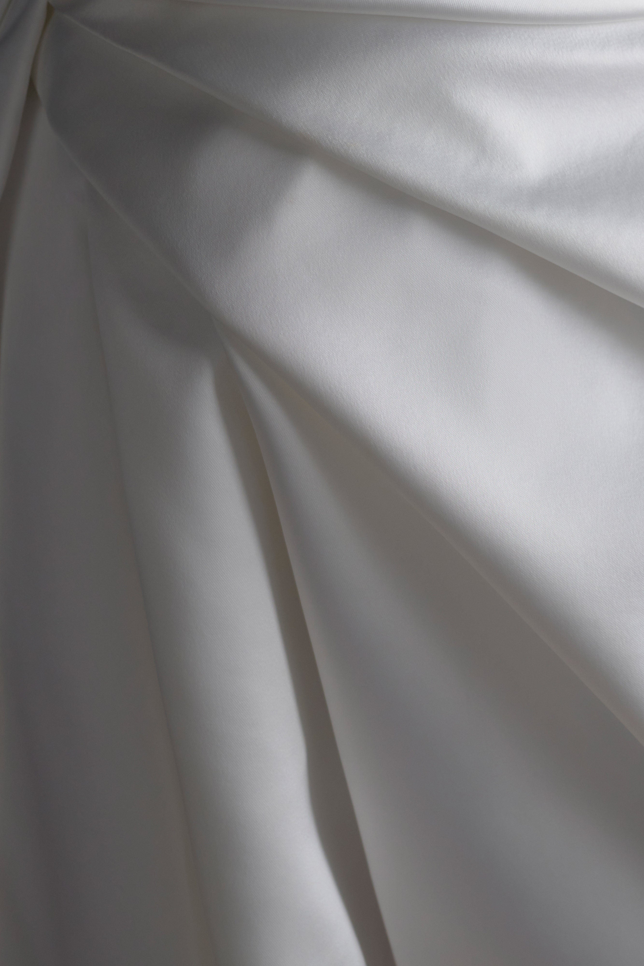 Lora Strapless Satin Mini Dress - White - Image 6