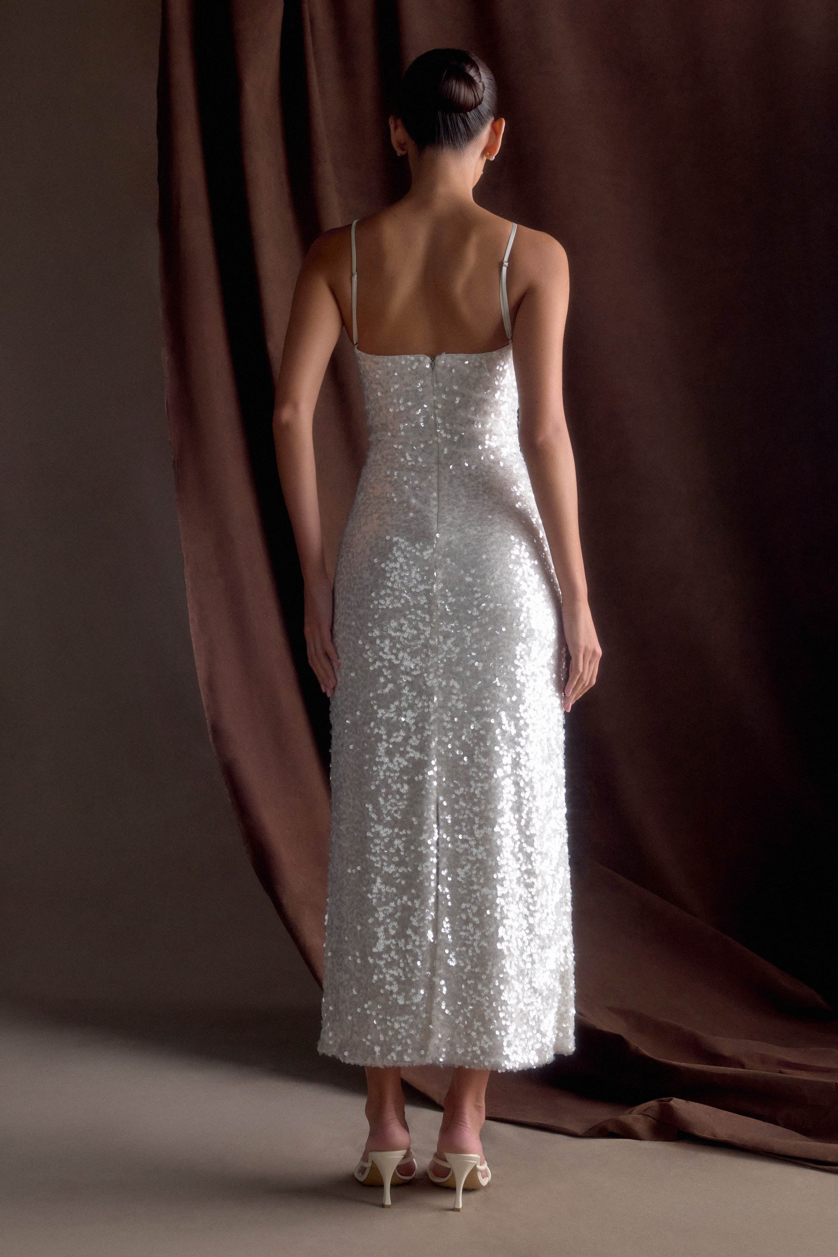 Alternative view of Makari Sequin Maxi Dress - White