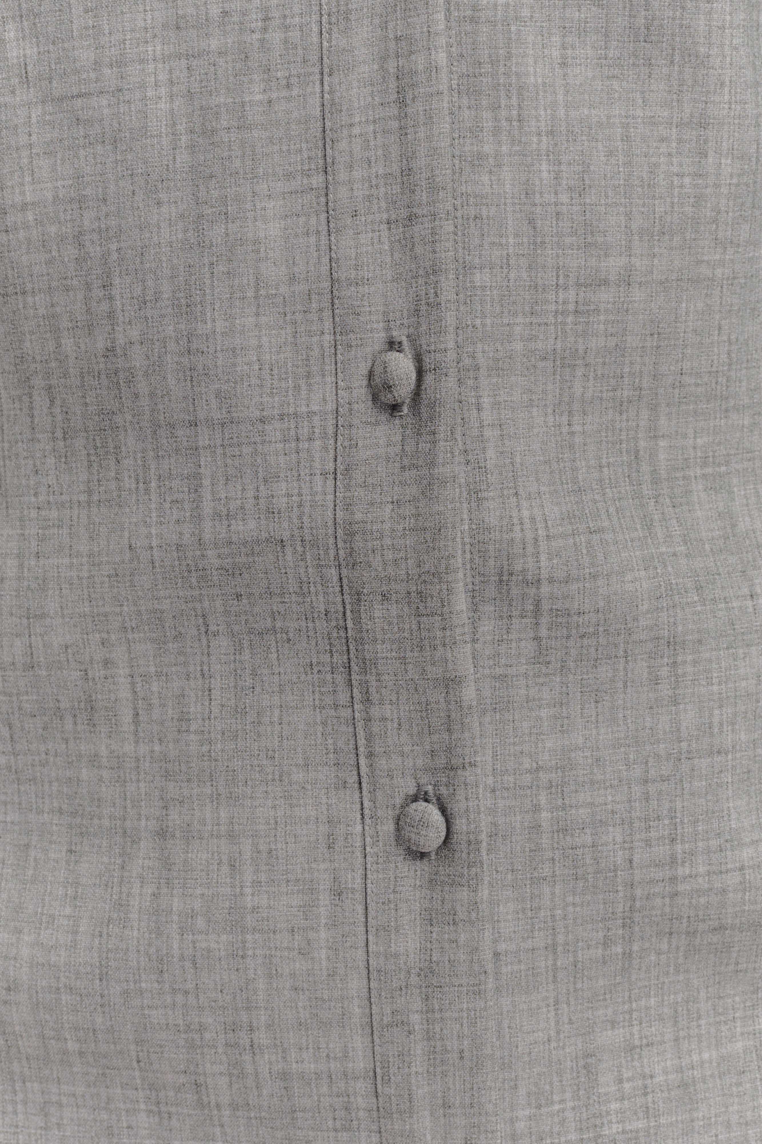 Dorian Fitted Shirt Mini Dress - Charcoal Marle - Image 6
