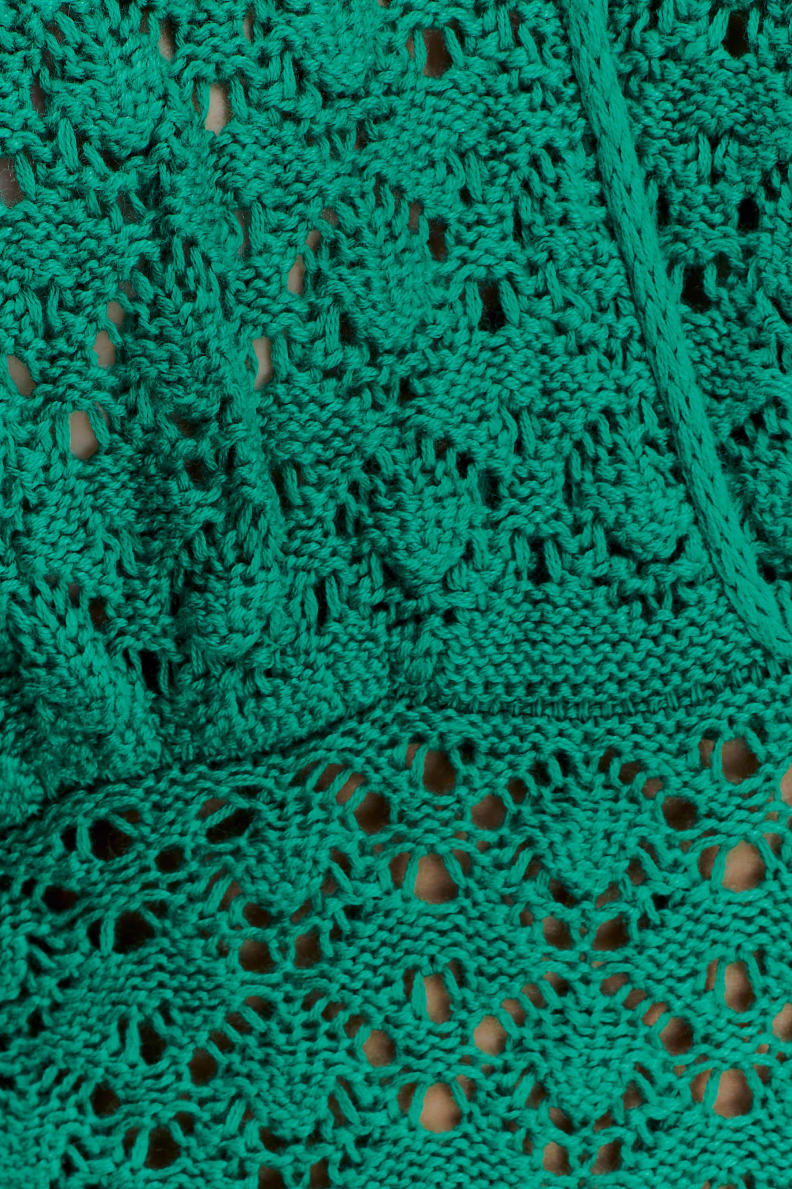 Deeliah Halterneck Crochet Maxi Dress - Emerald - Image 4