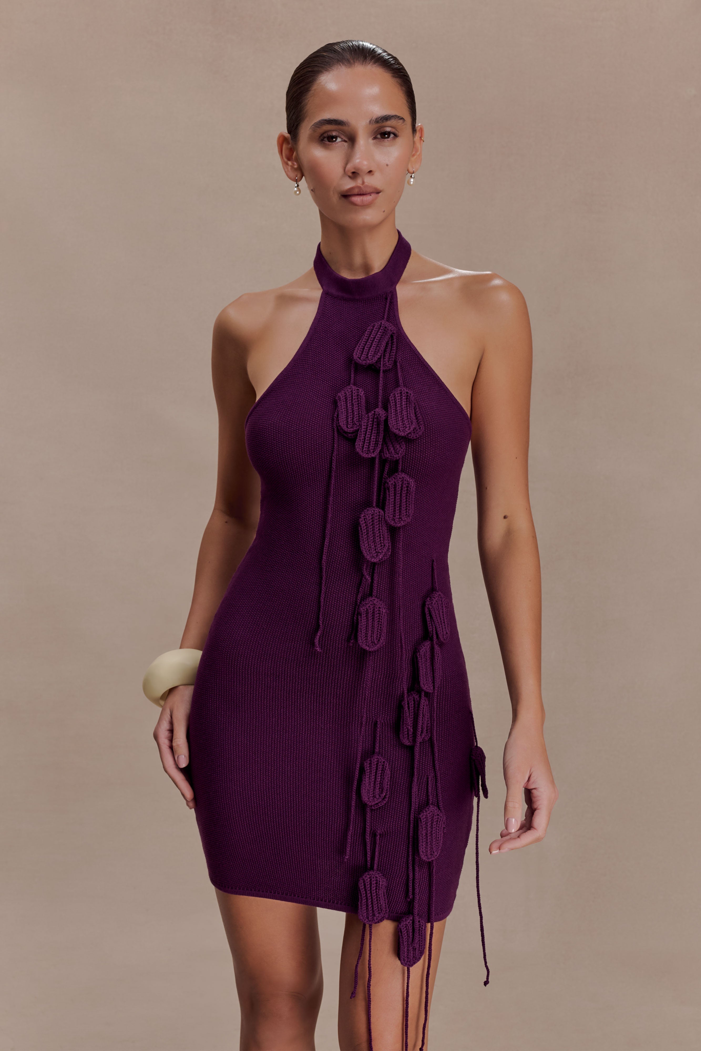 Jacky Tulip Mini Dress - Plum - Image 6
