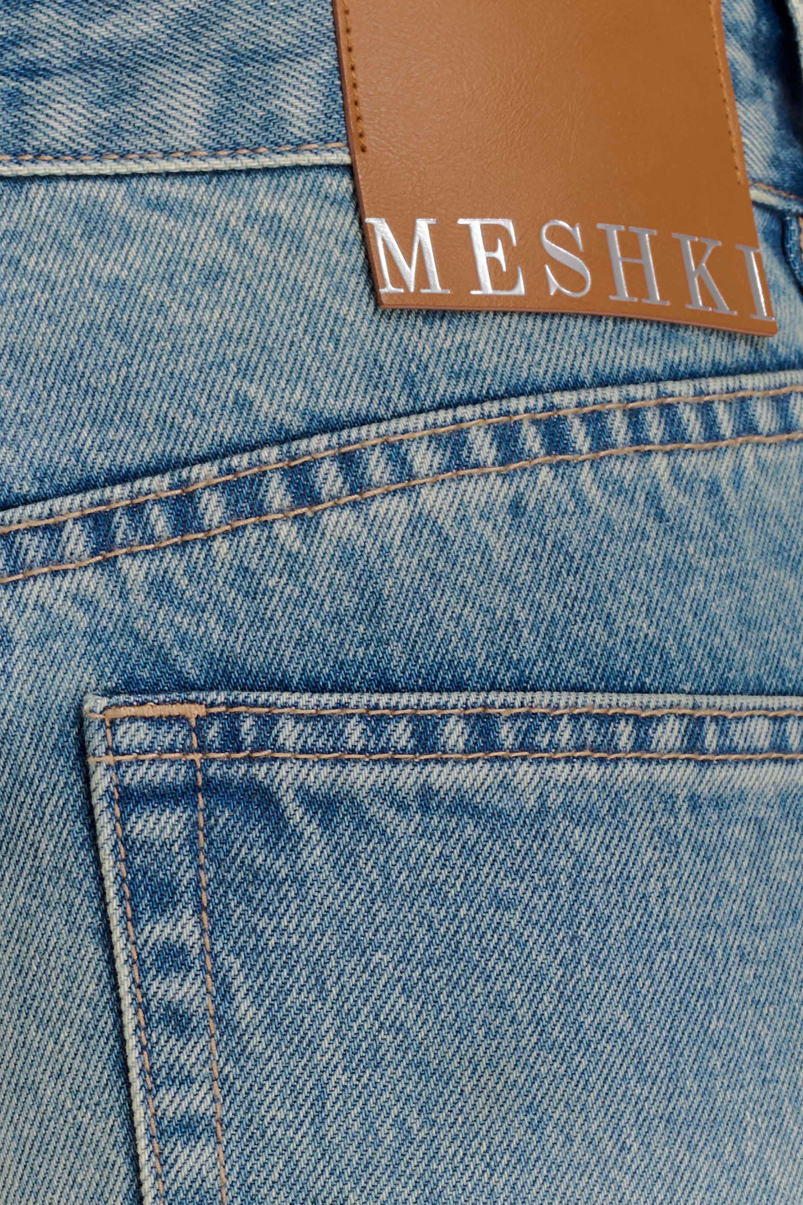 Romi Mid Rise Wide Leg Jeans - Faded Mid Blue - Image 7