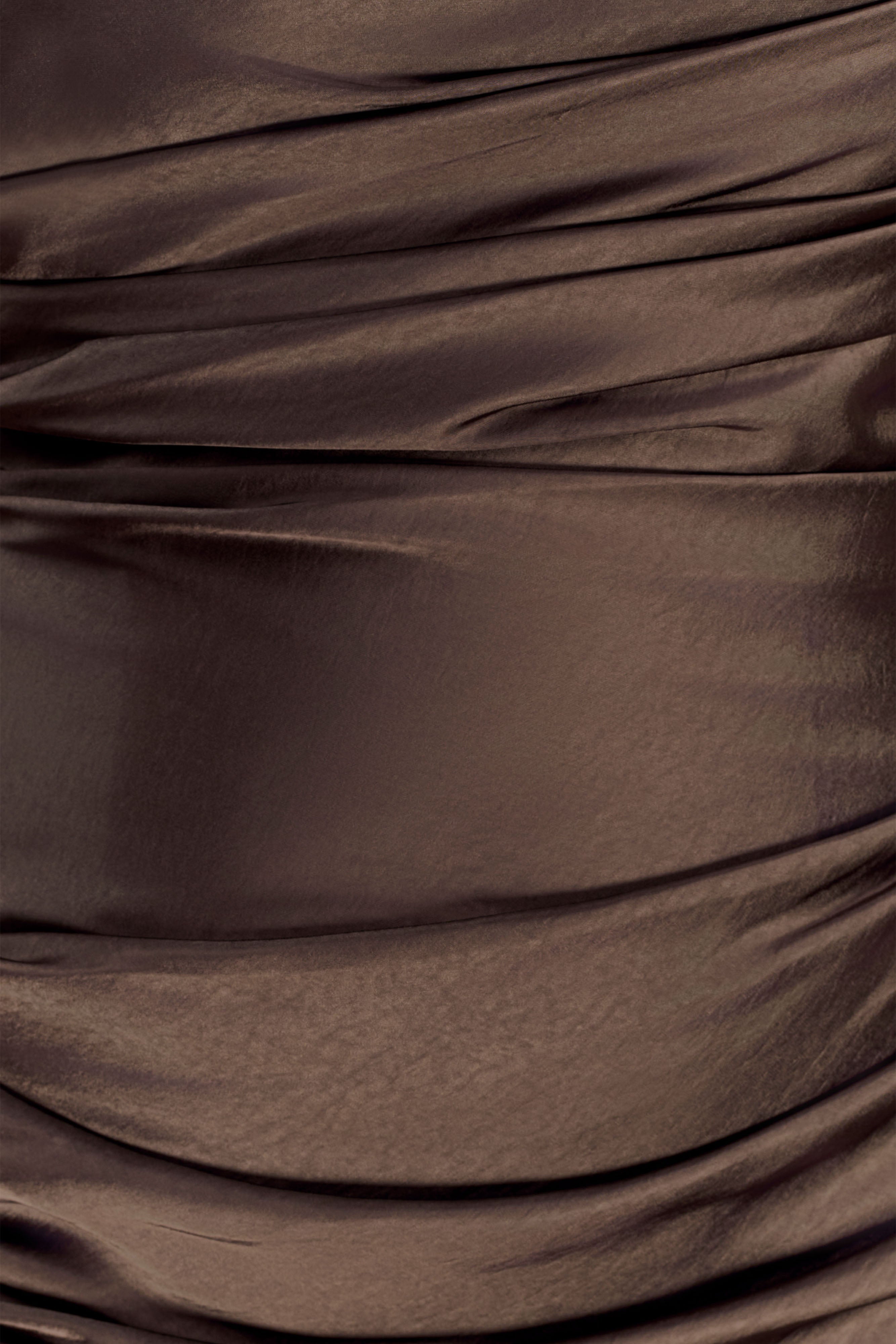Sarah Strapless Maxi Dress With Waist Tie - Mocha - Image 5