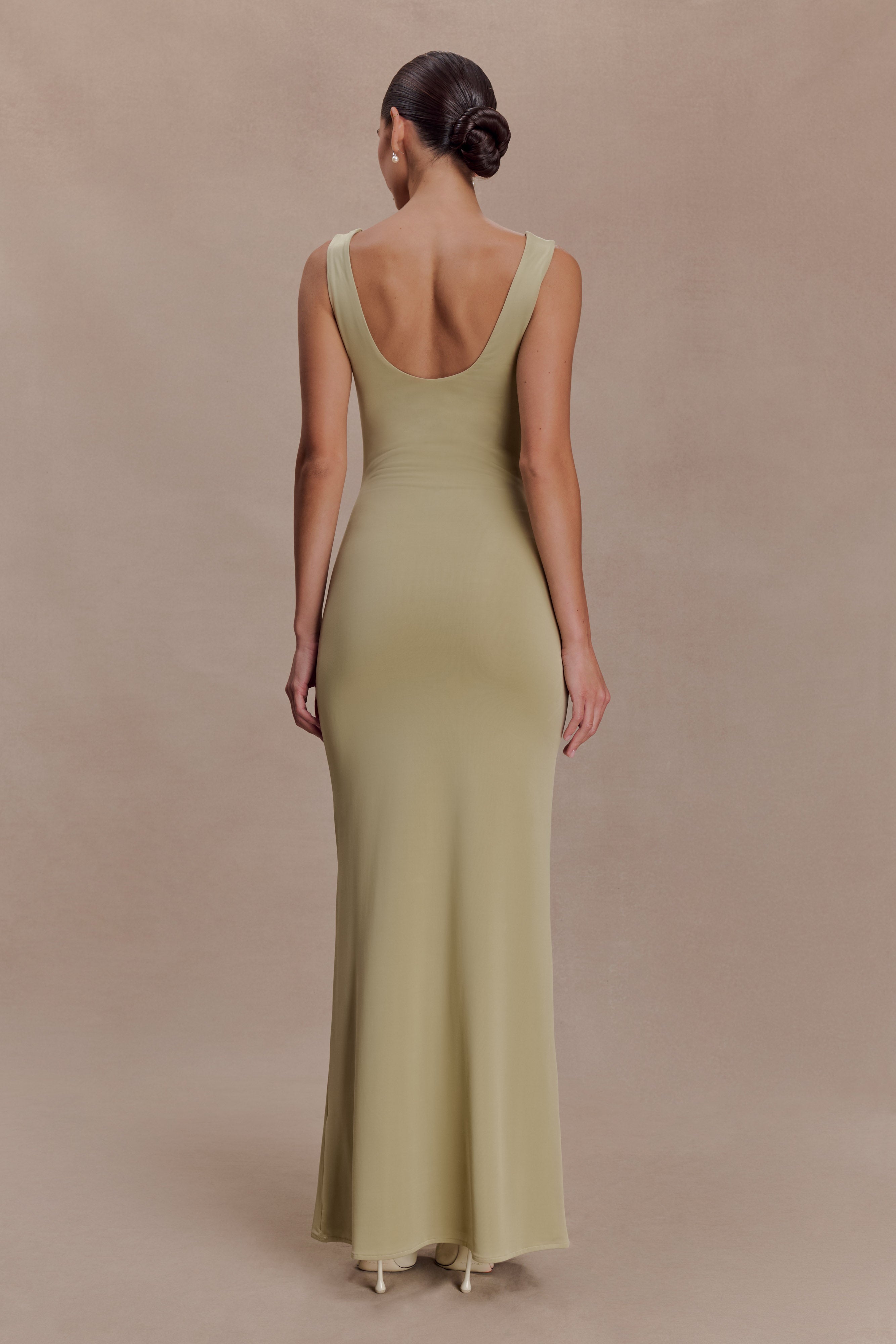 Alternative view of Marta Slinky Cowl Maxi Dress - Sage