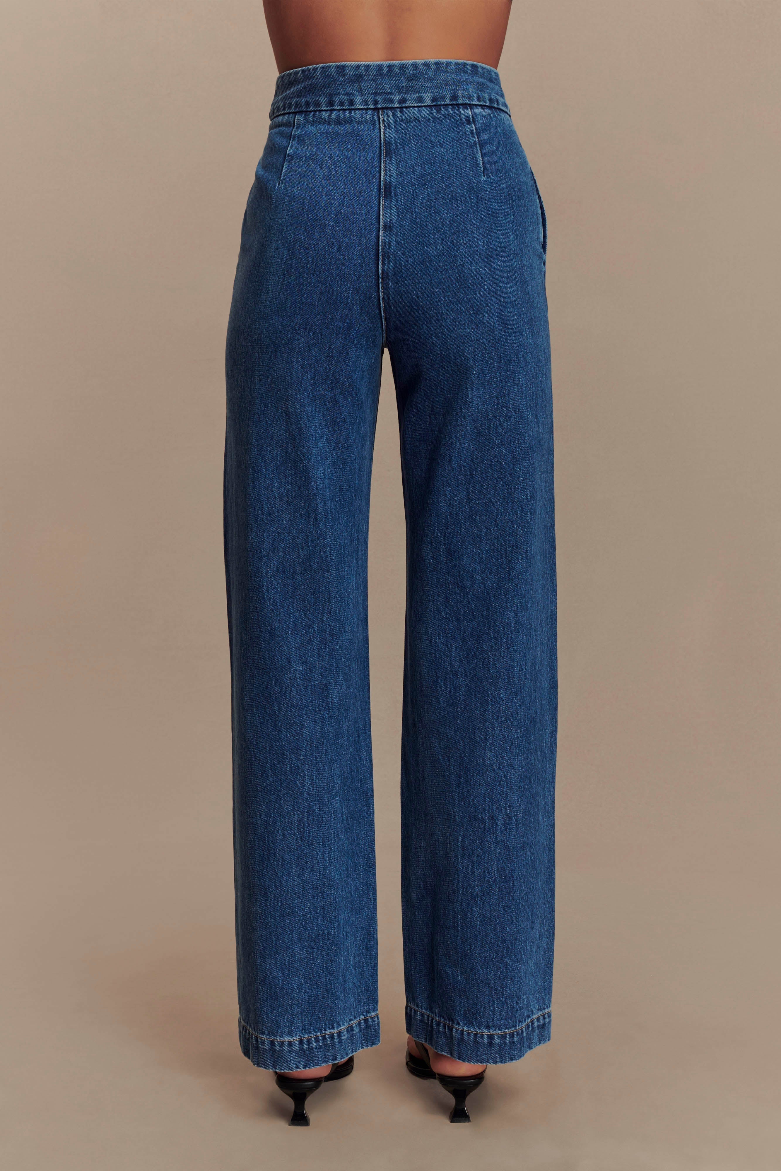 Alternative view of Rayne Wide Leg Denim Jeans - 90'S Blue