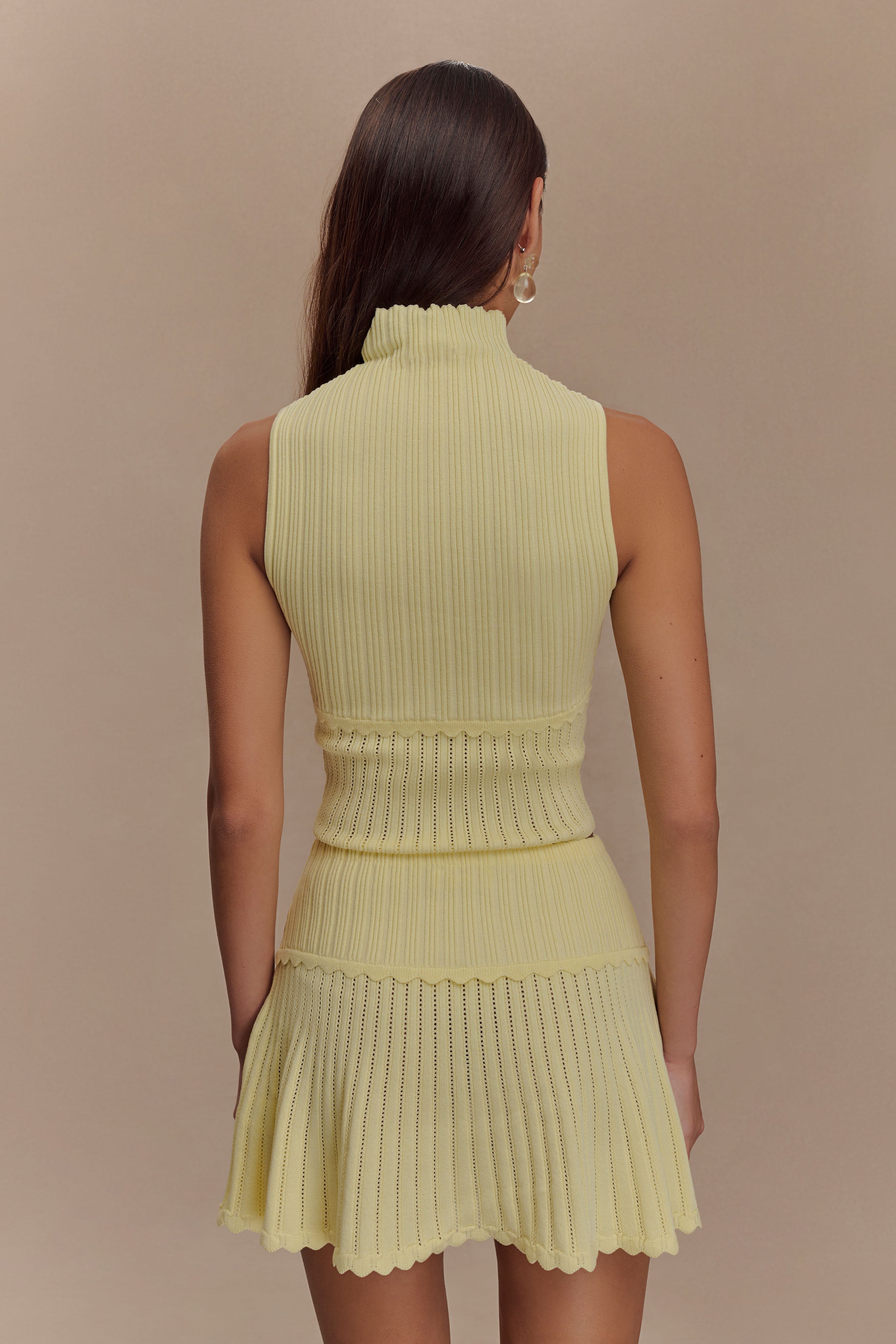 Indy Pointelle Knit Top - Lemon - Image 2