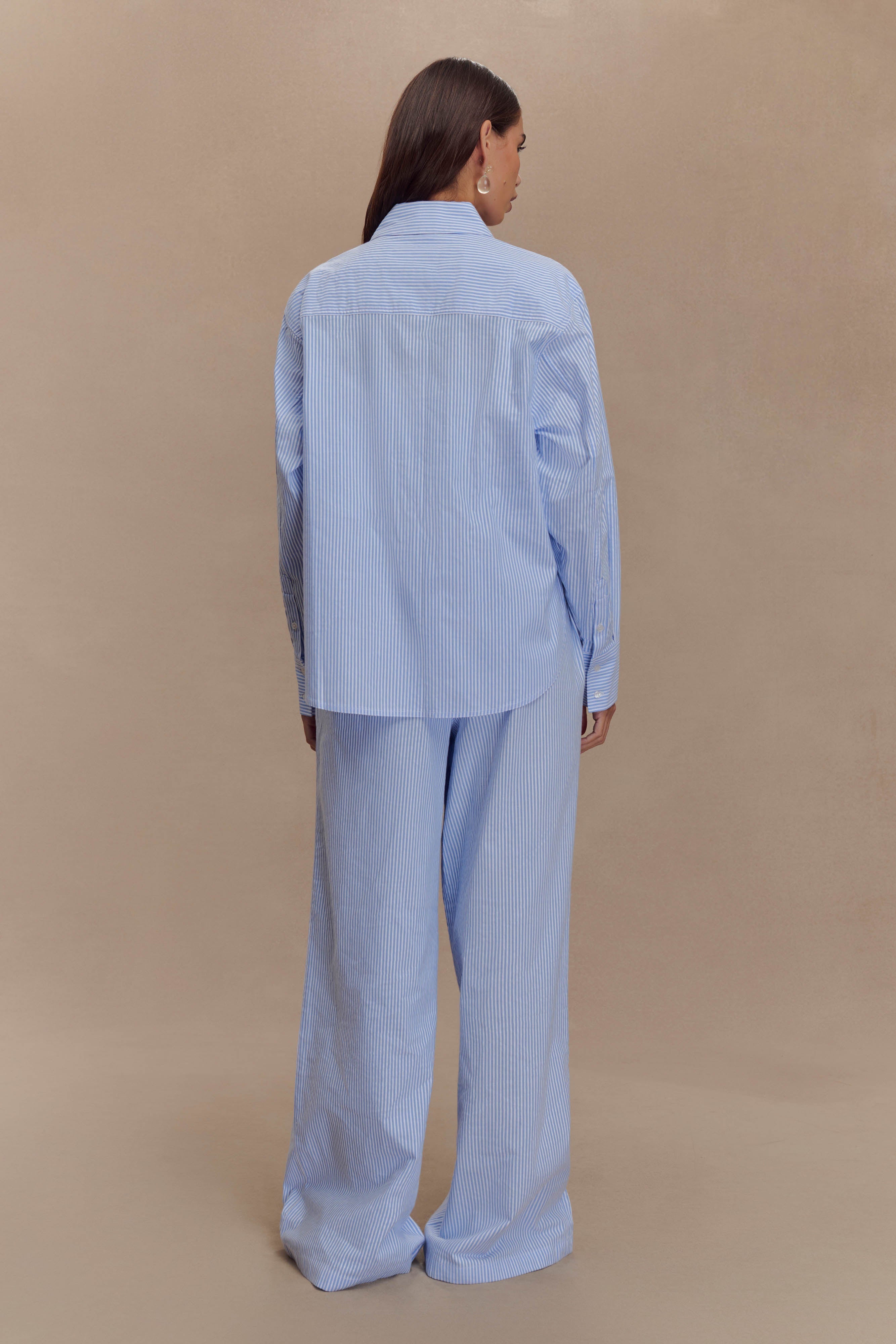 Hansen Oversized Shirt - Blue Pinstripe - Image 6