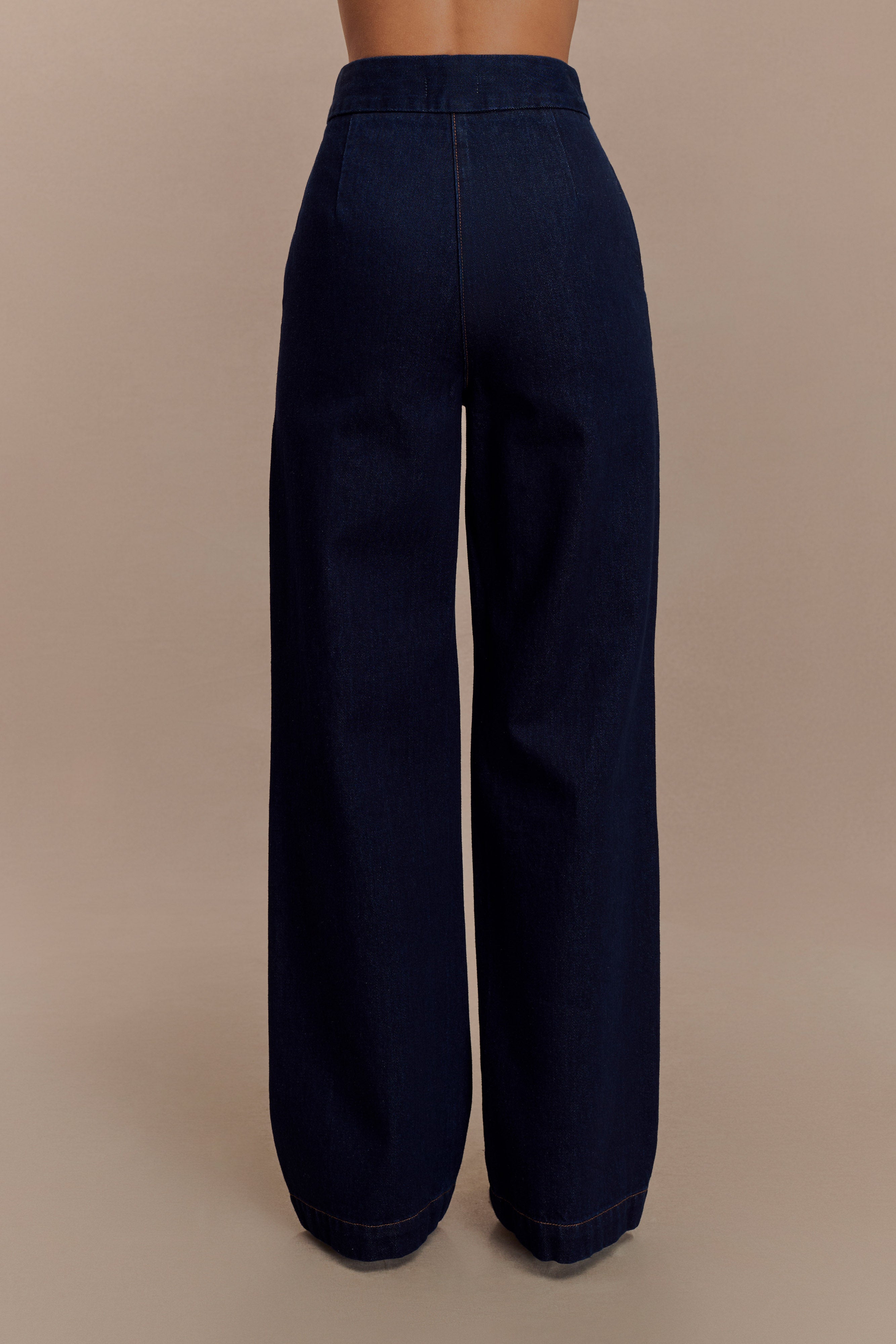 Alternative view of Rayne Wide Leg Denim Jeans - Indigo Blue