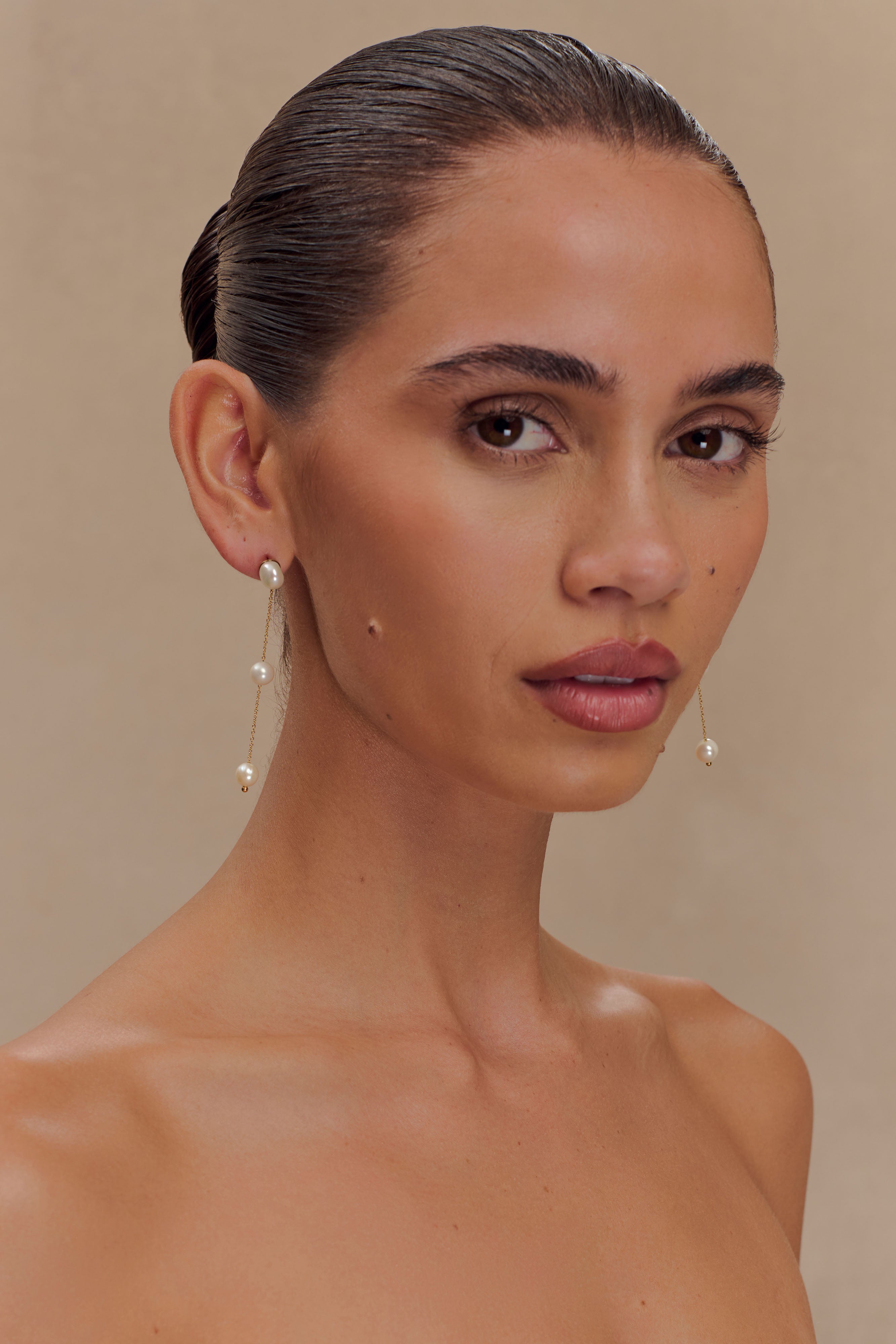 Alternative view of Bodhi Freshwater Pearl Drop Earrings - Pearl