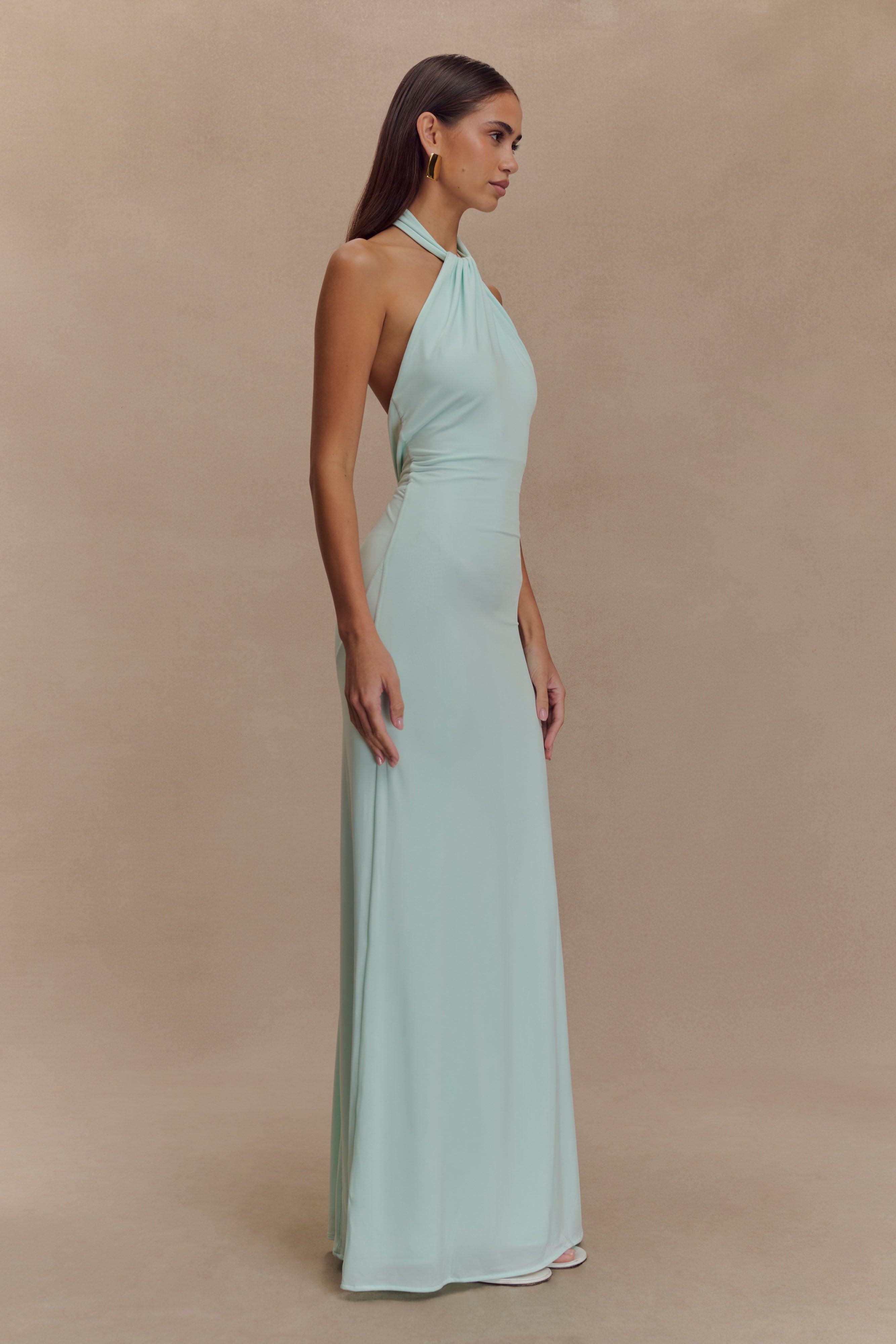 Elyna Slinky Halter Maxi Dress - Lagoon - Image 6
