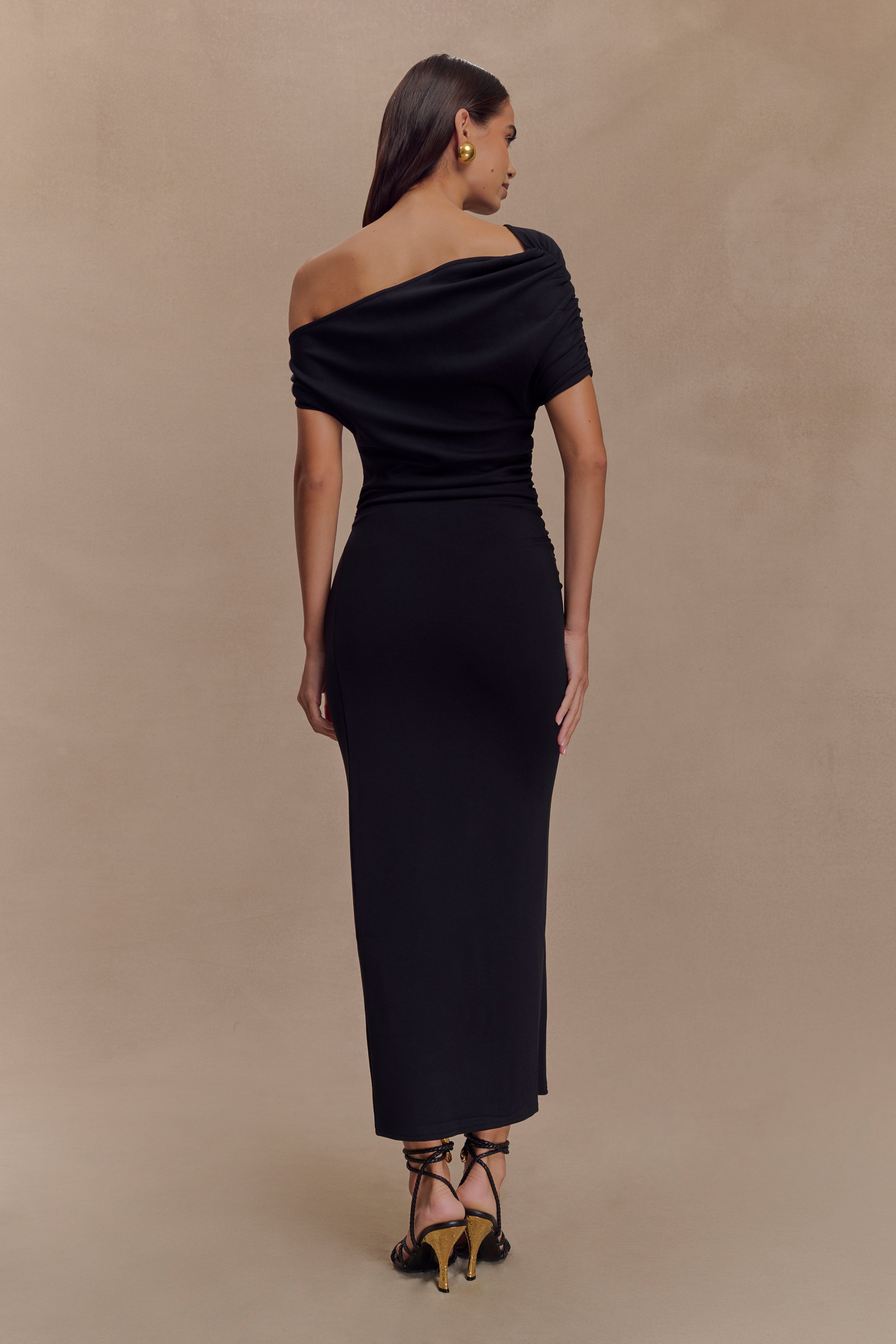Alternative view of Kendra Scuba Jersey Midi Dress With Hardware - Black