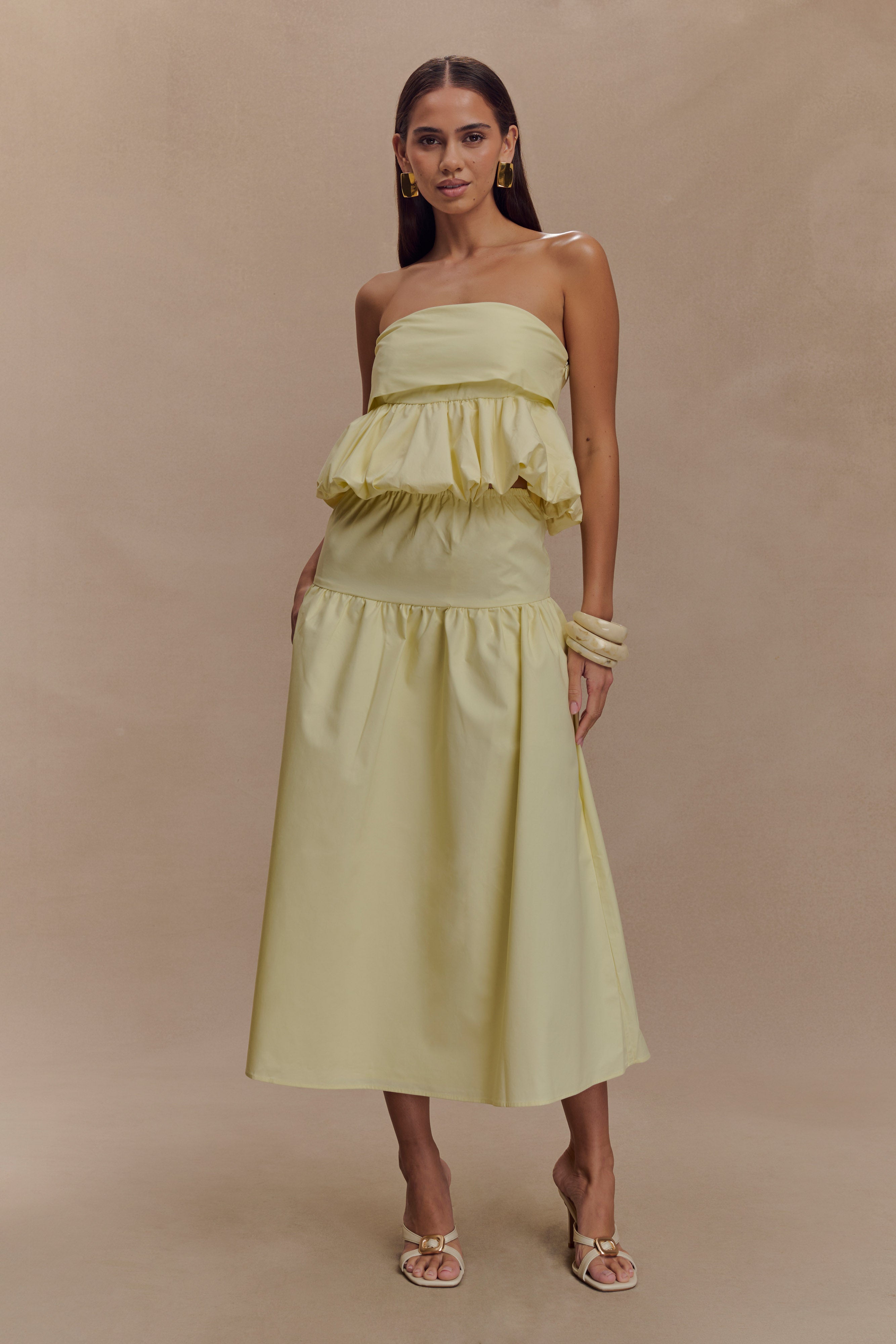 Amirah Midi Skirt - Lemon - Image 7
