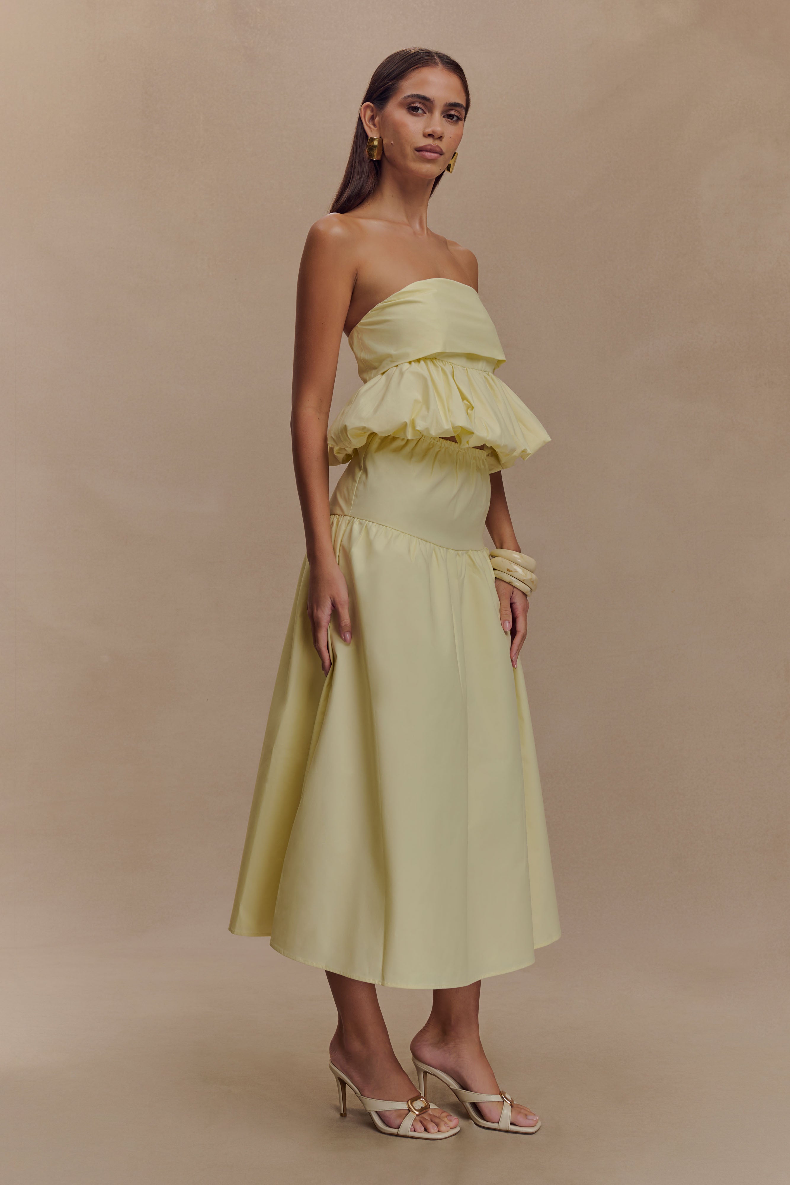 Amirah Midi Skirt - Lemon - Image 5