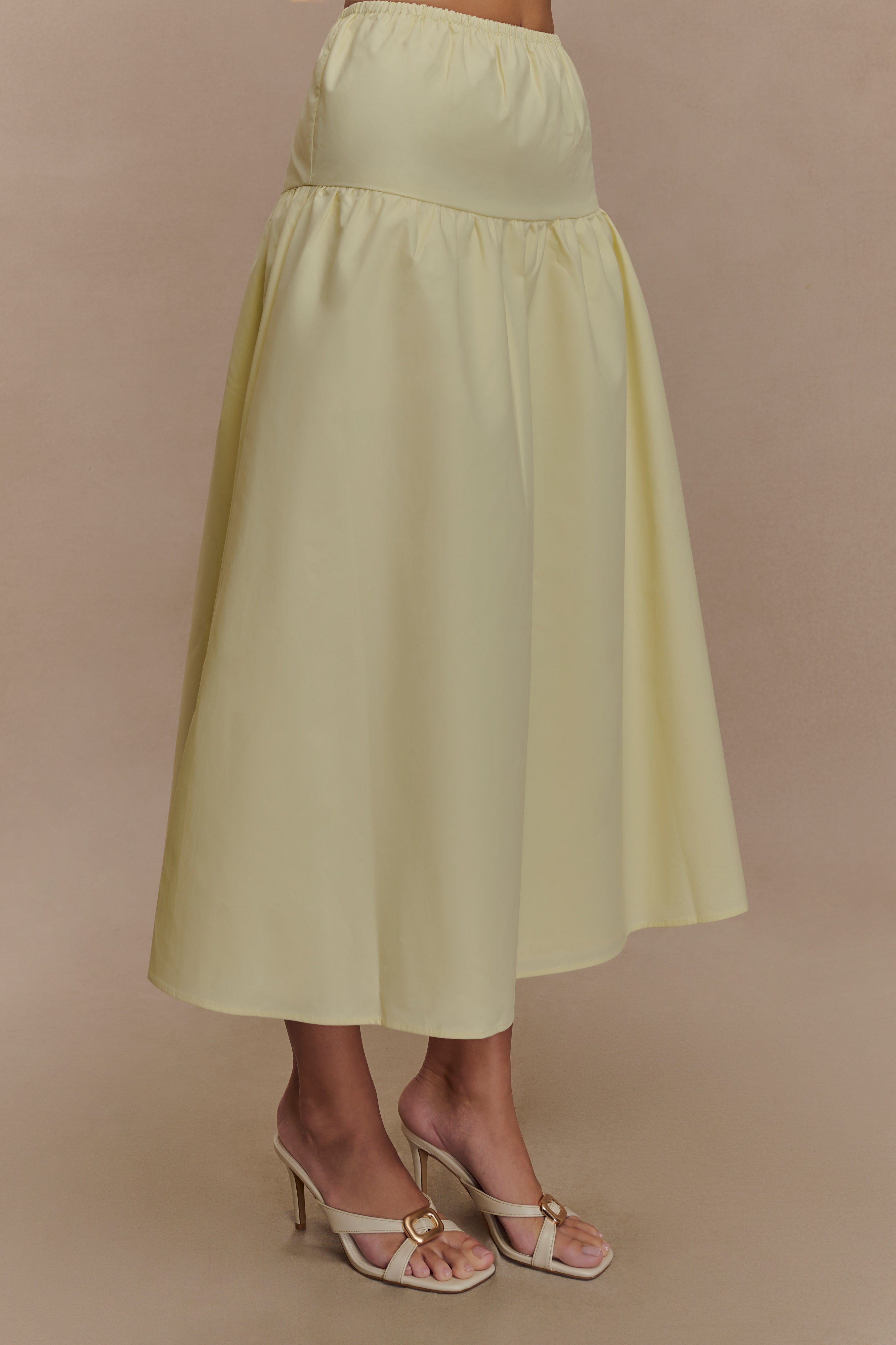 Amirah Midi Skirt - Lemon - Image 4
