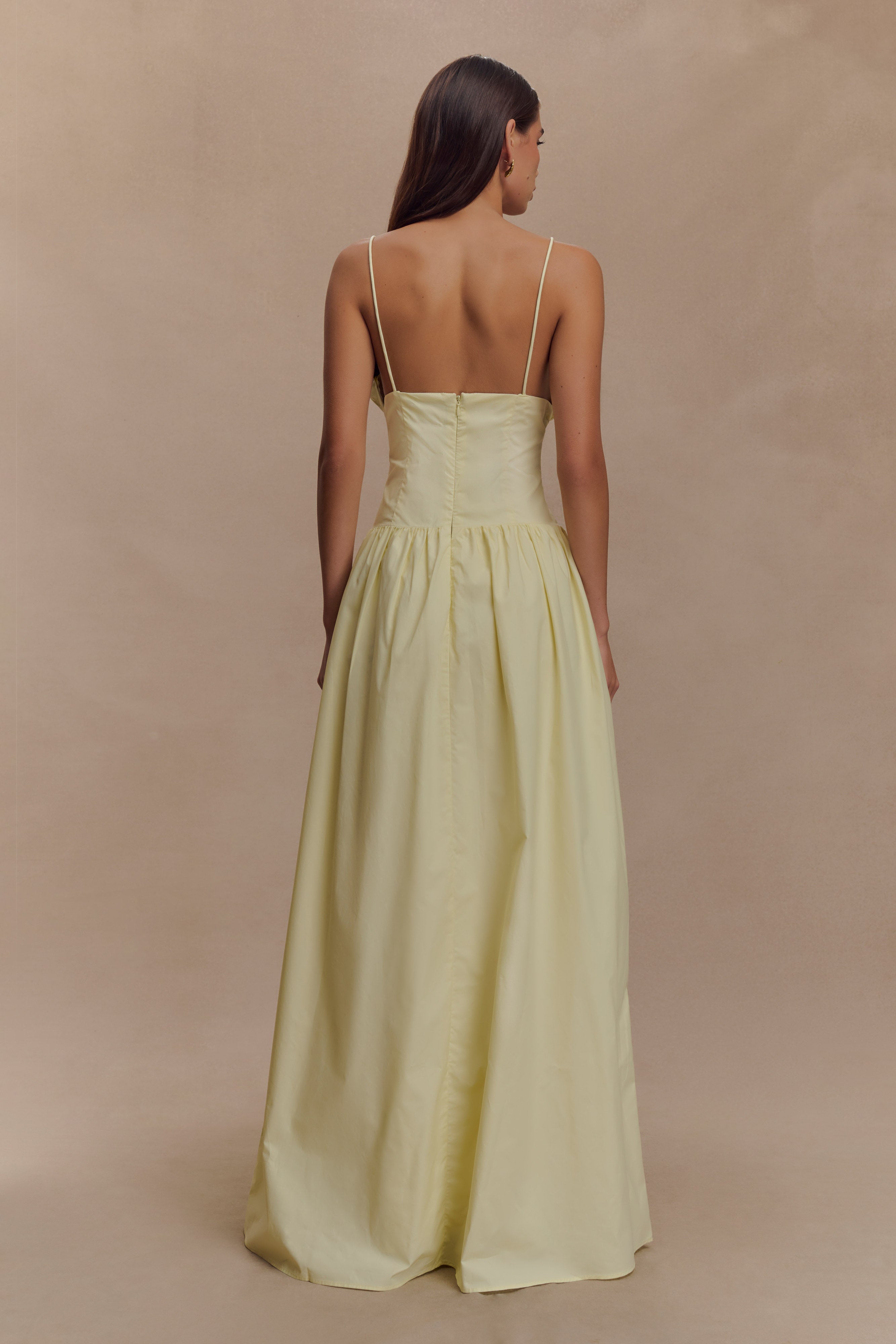 Alternative view of Janis Cotton Frill Maxi Dress - Lemon