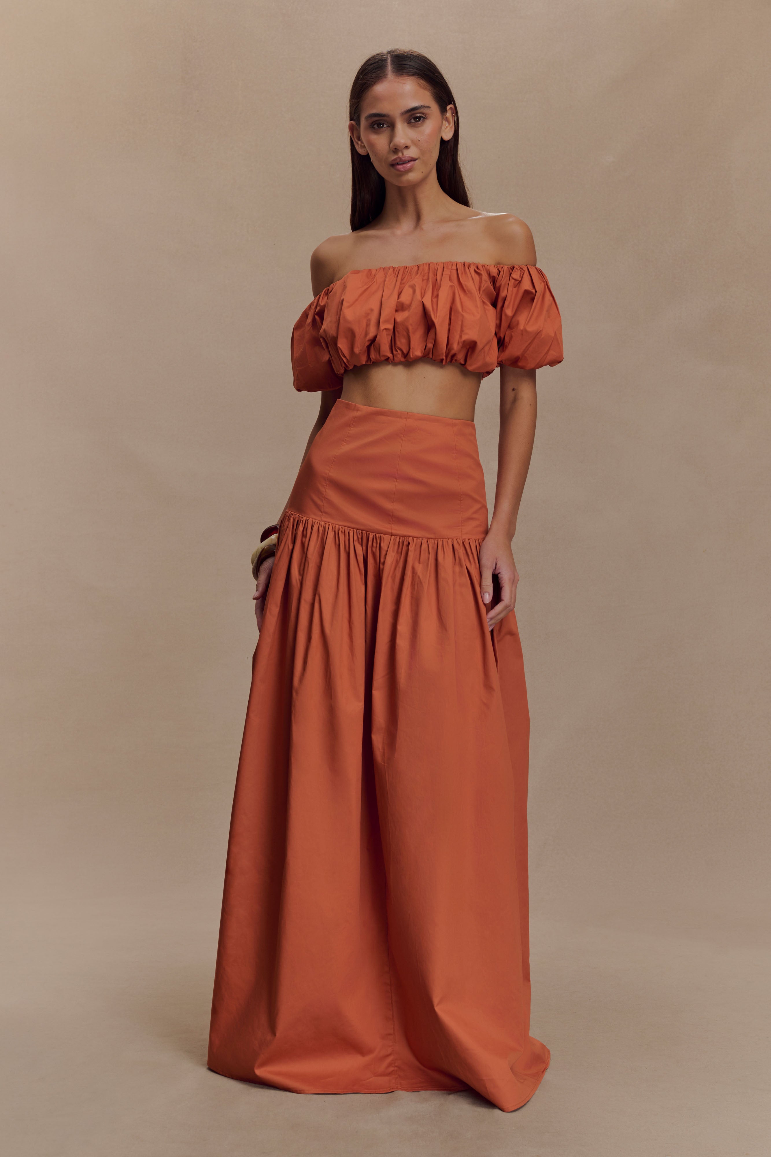 Alternative view of Autumn Maxi Skirt - Burnt Orange