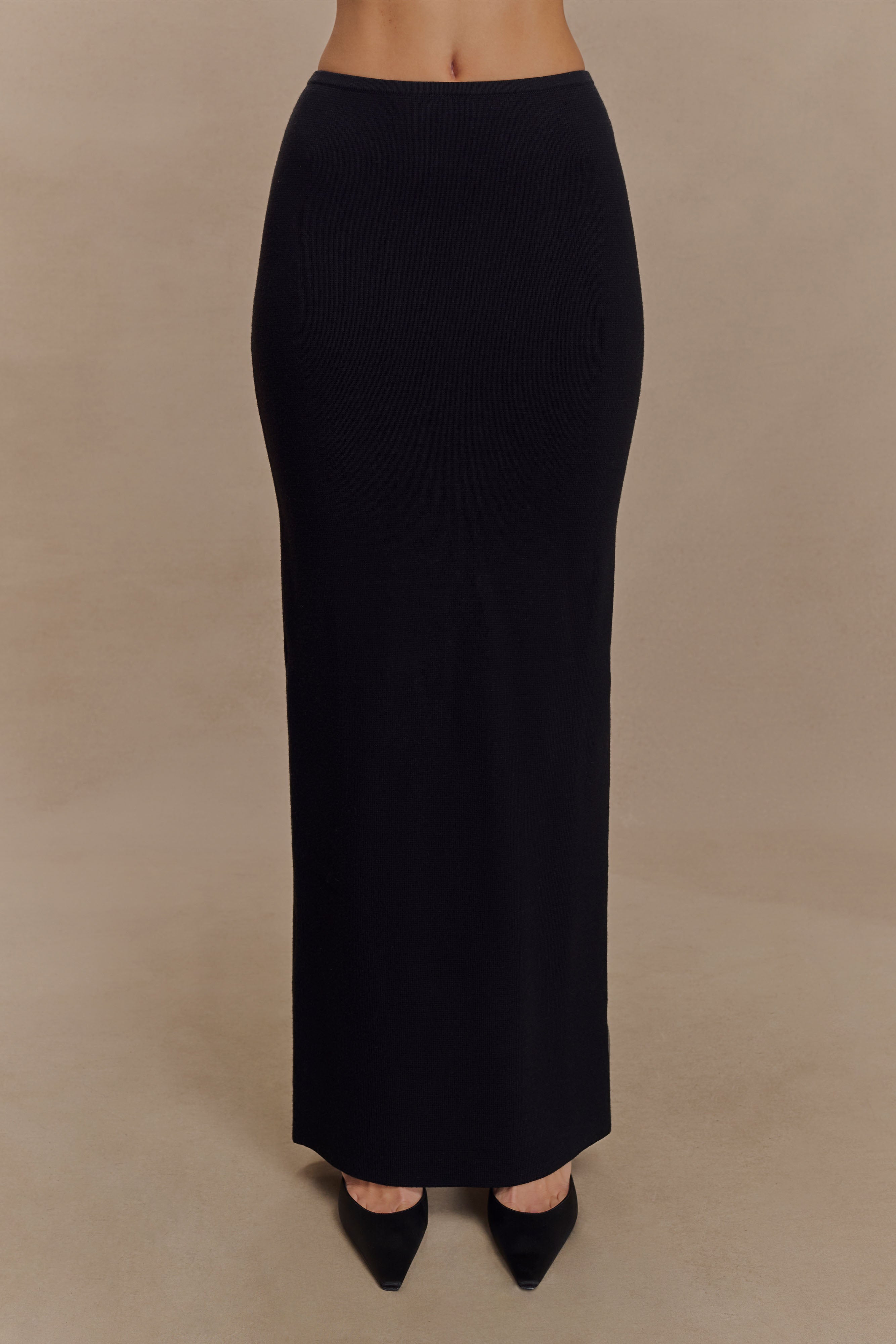 Kyle Knit Maxi Skirt - Black - Image 3
