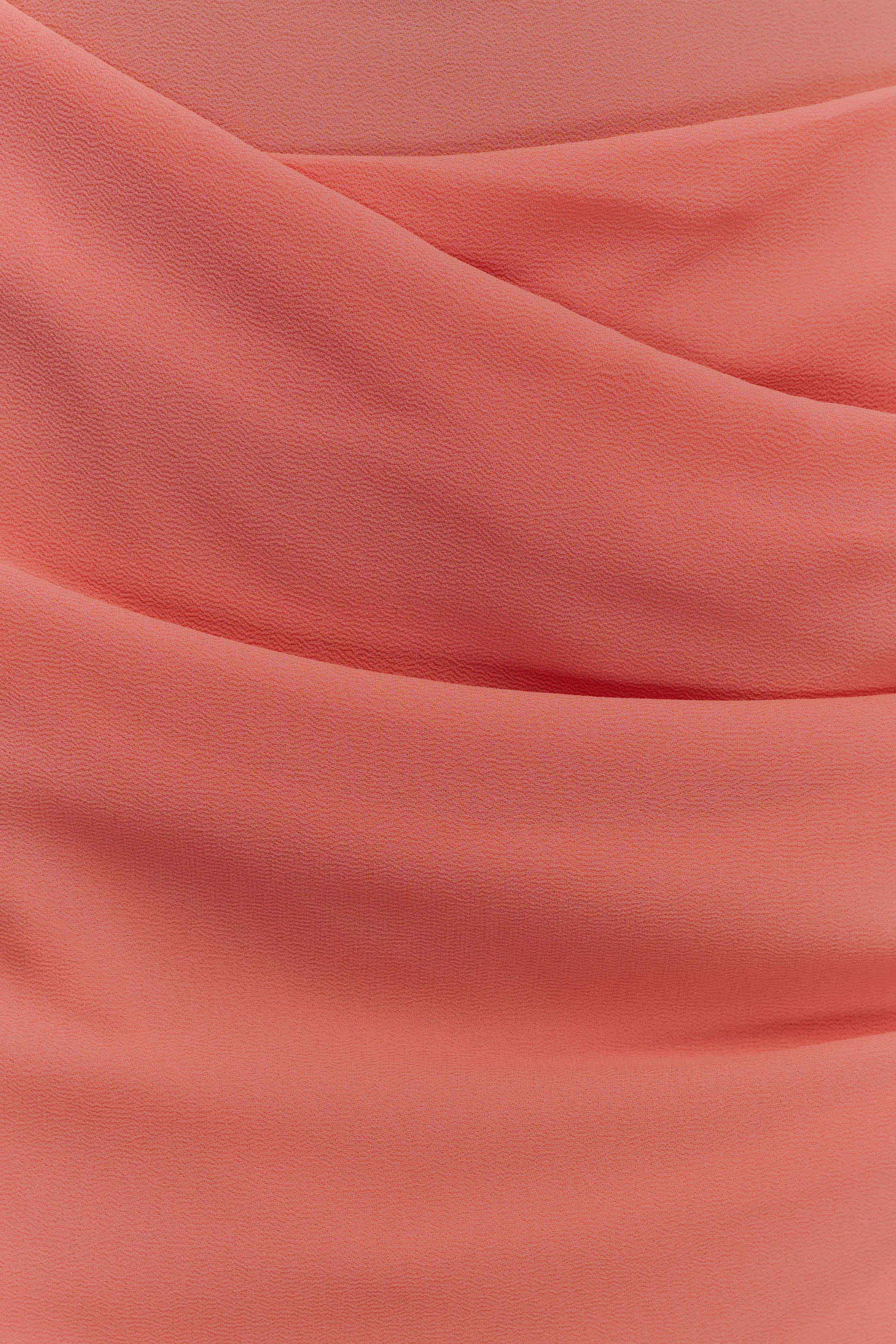Daria Draped Chiffon Maxi Dress - Pastel Nectarine - Image 5