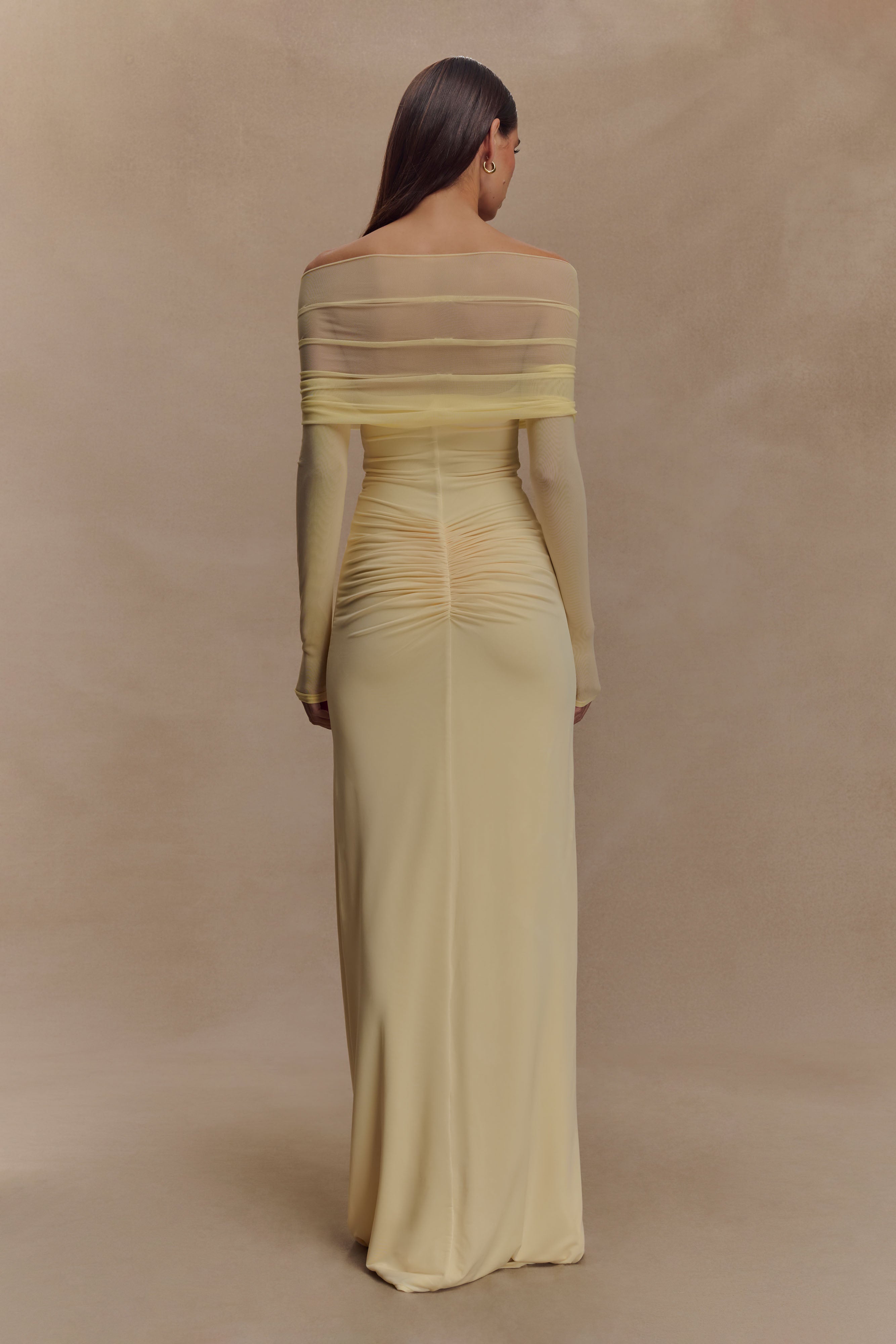 Alternative view of Rafaella Slinky And Mesh Maxi Dress - Lemon