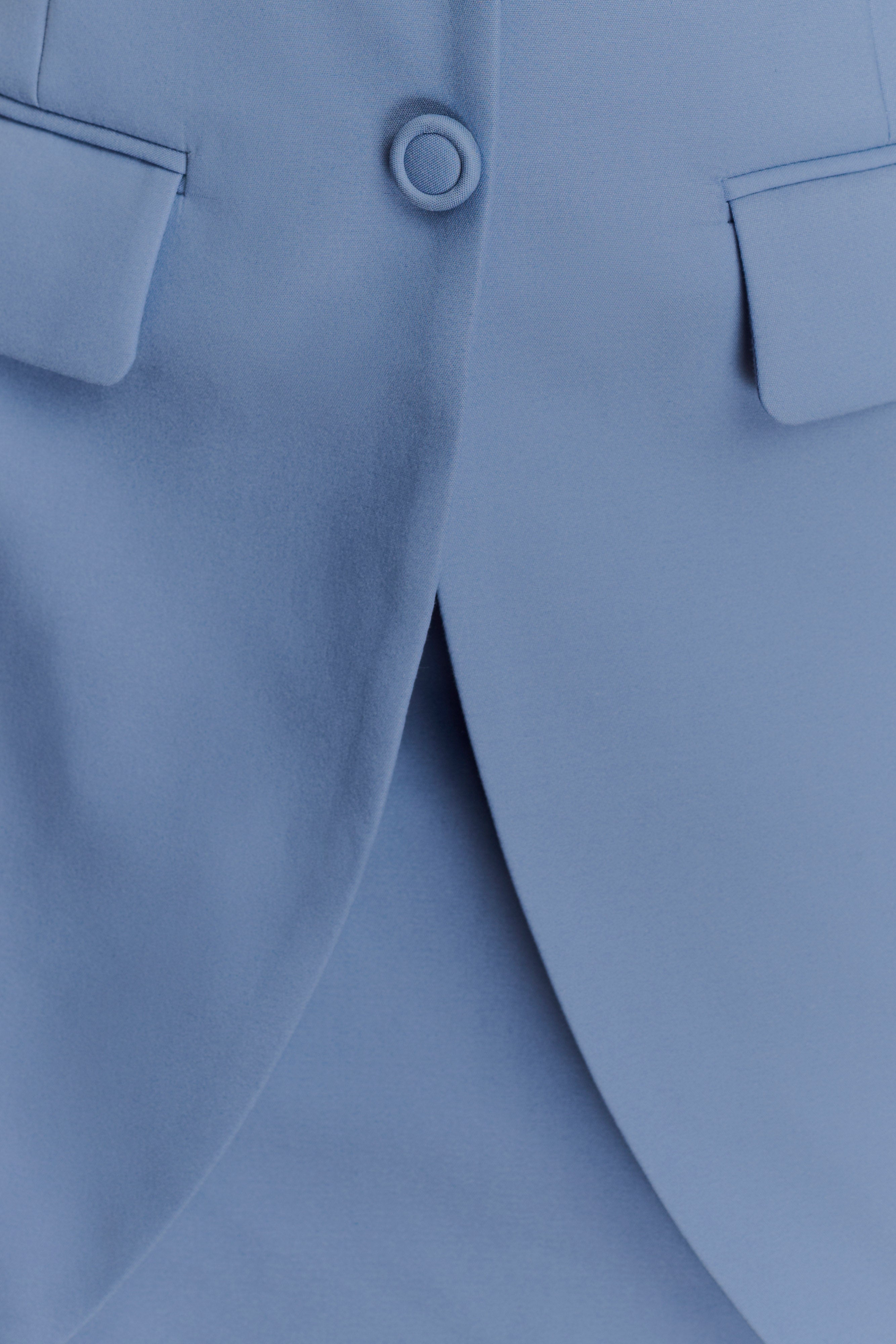 Ruth Cotton Halter Mini Dress - Ocean Blue - Image 5