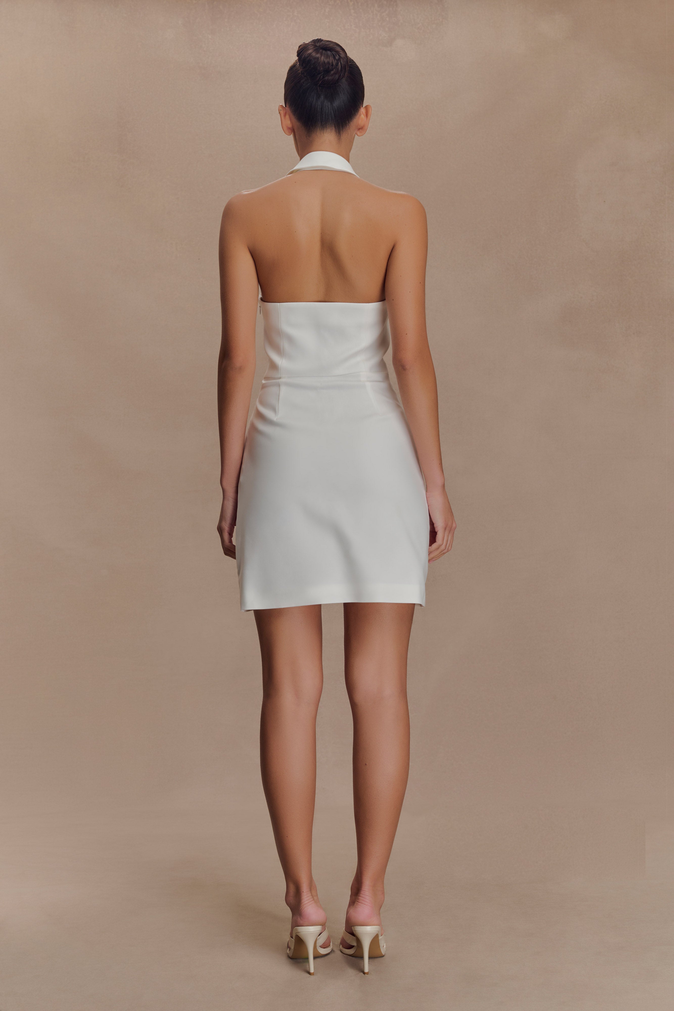 Alternative view of Ruth Cotton Halter Mini Dress - Ivory