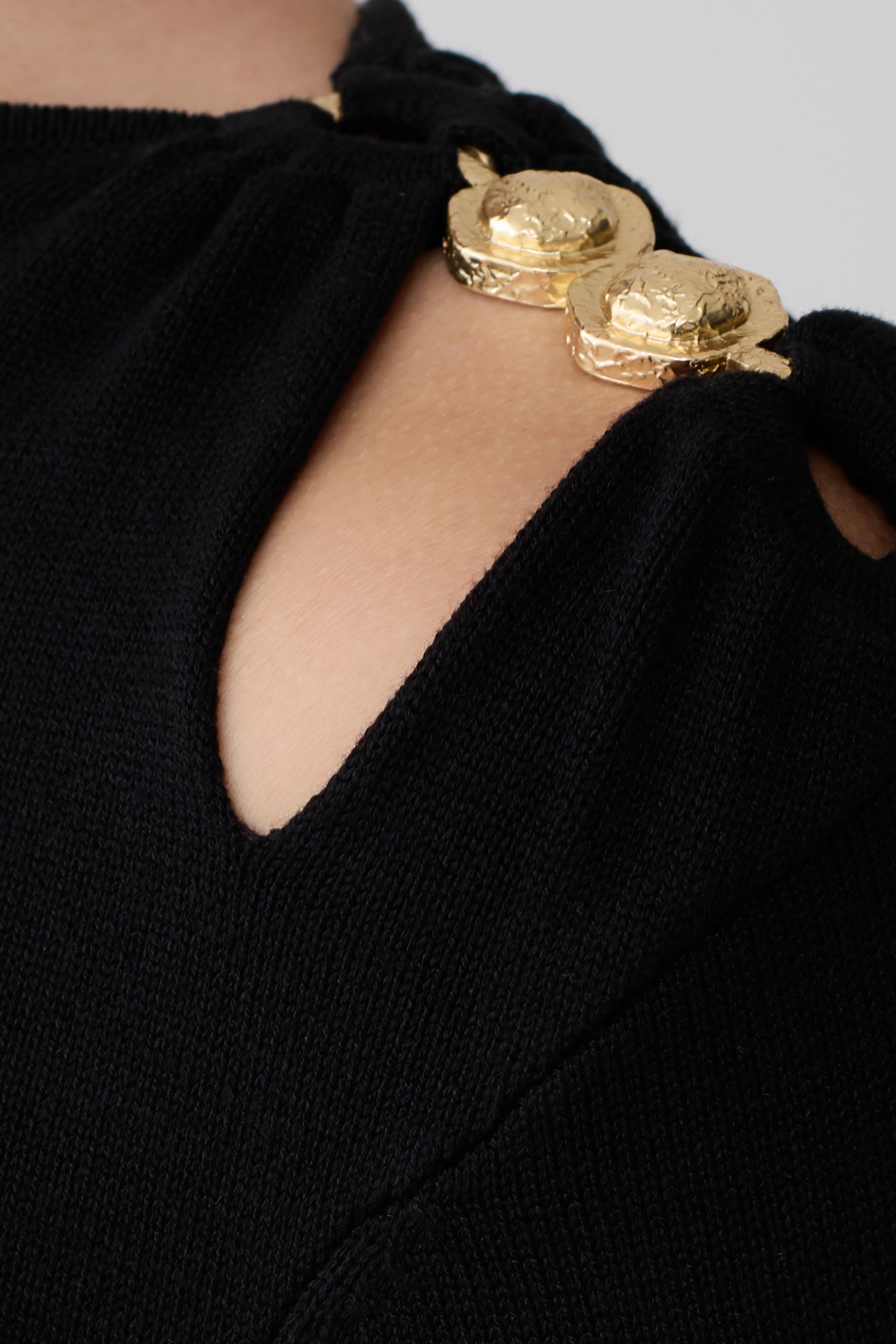 Ricky Knit Long Sleeve Longline Top - Black - Image 4
