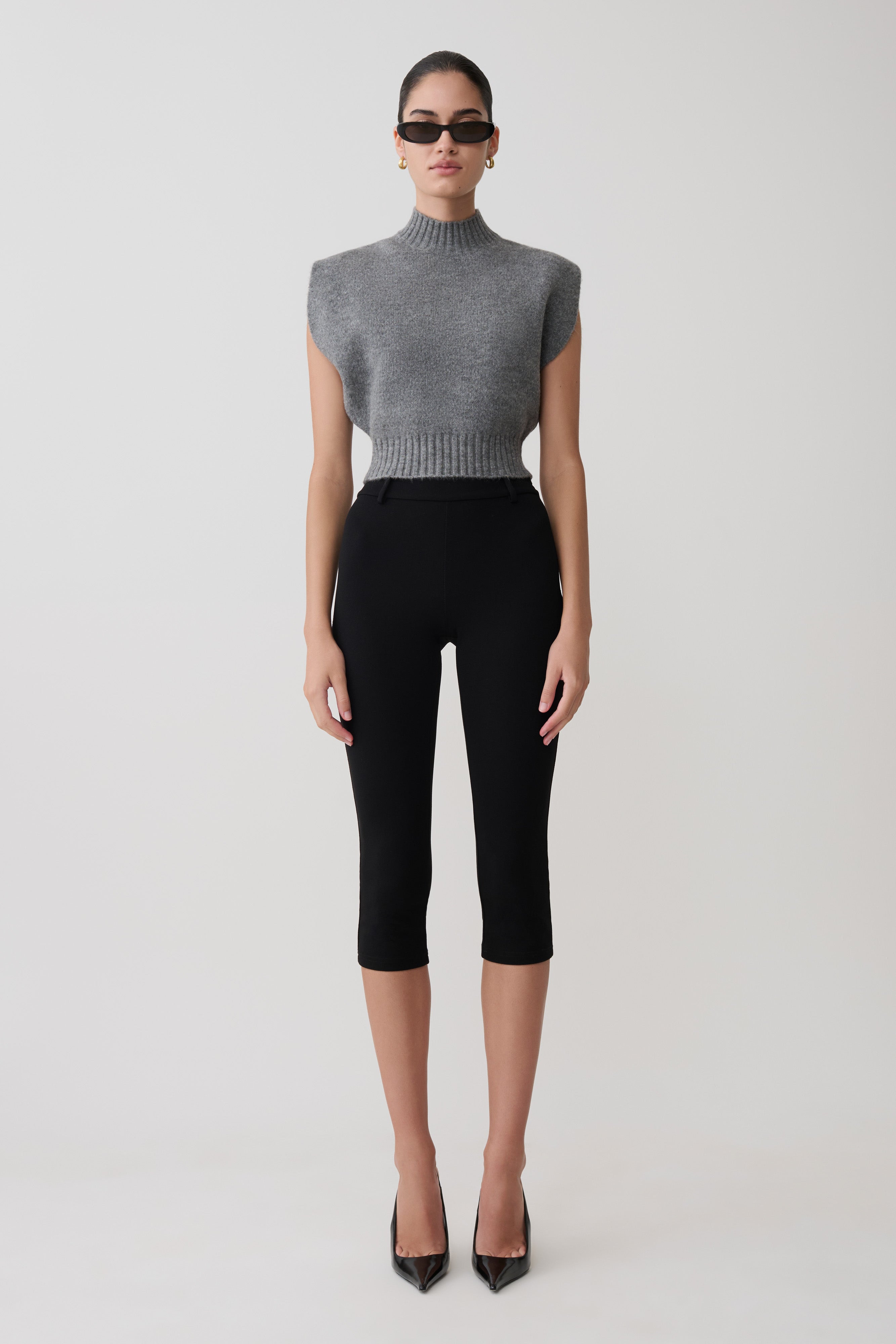 Niko Knit Oversized Top - Charcoal - Image 3
