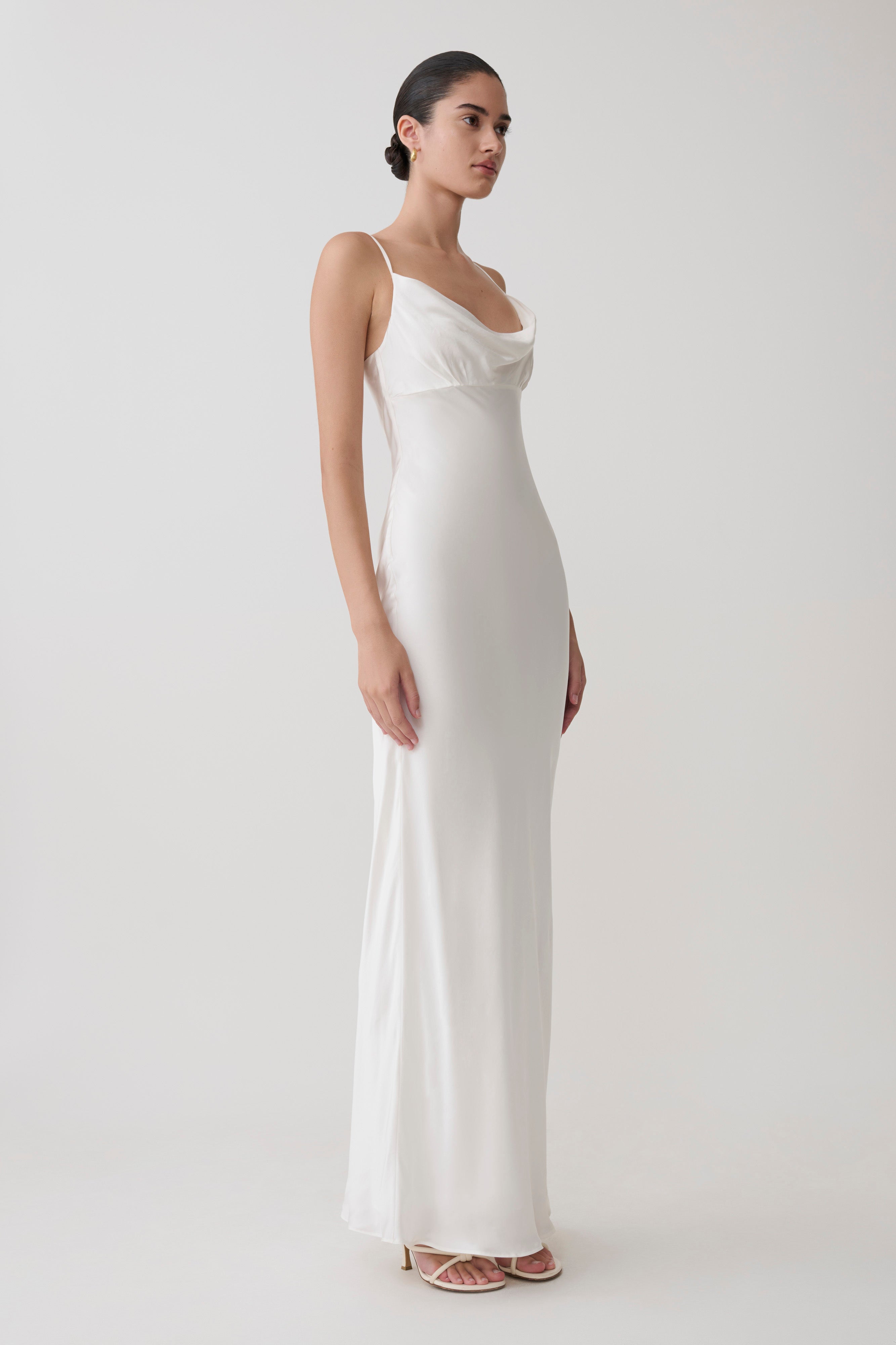 Alternative view of Seraphine Corset Satin Maxi Dress - Ivory
