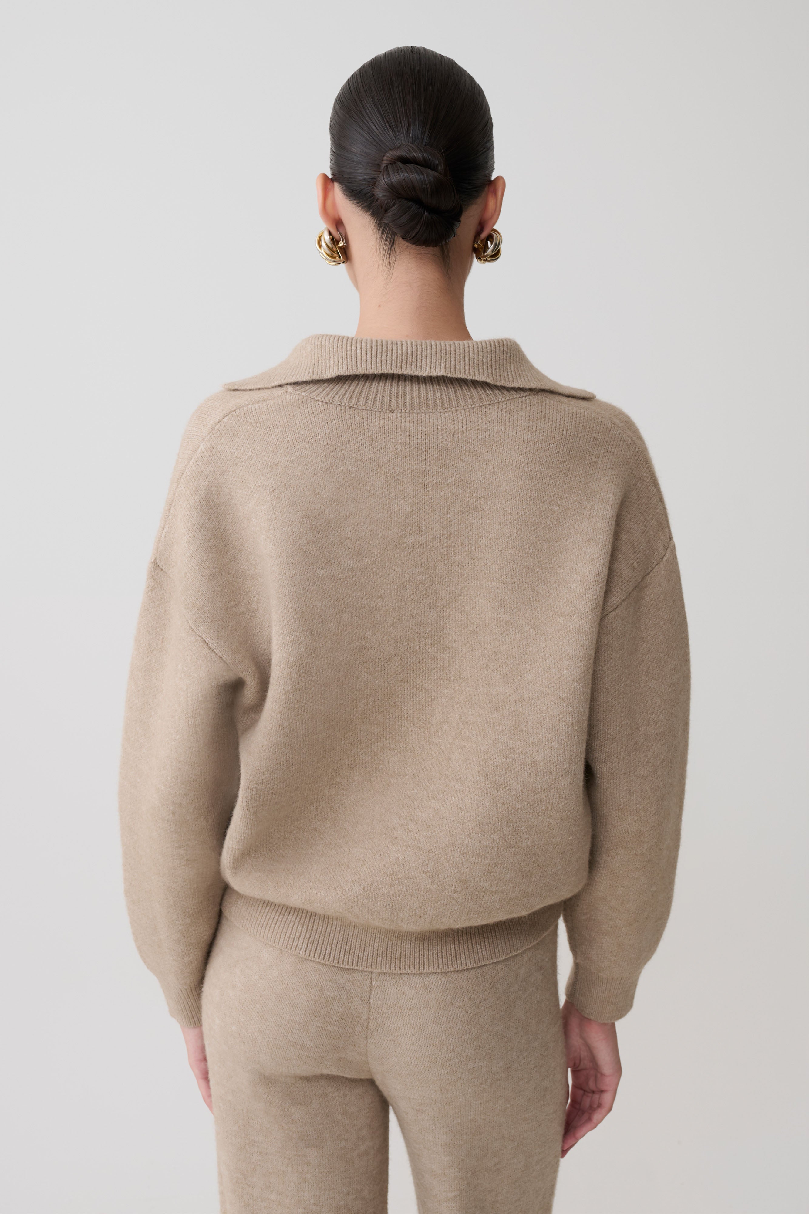 Alternative view of Luca Knit Jumper - Beige Marle
