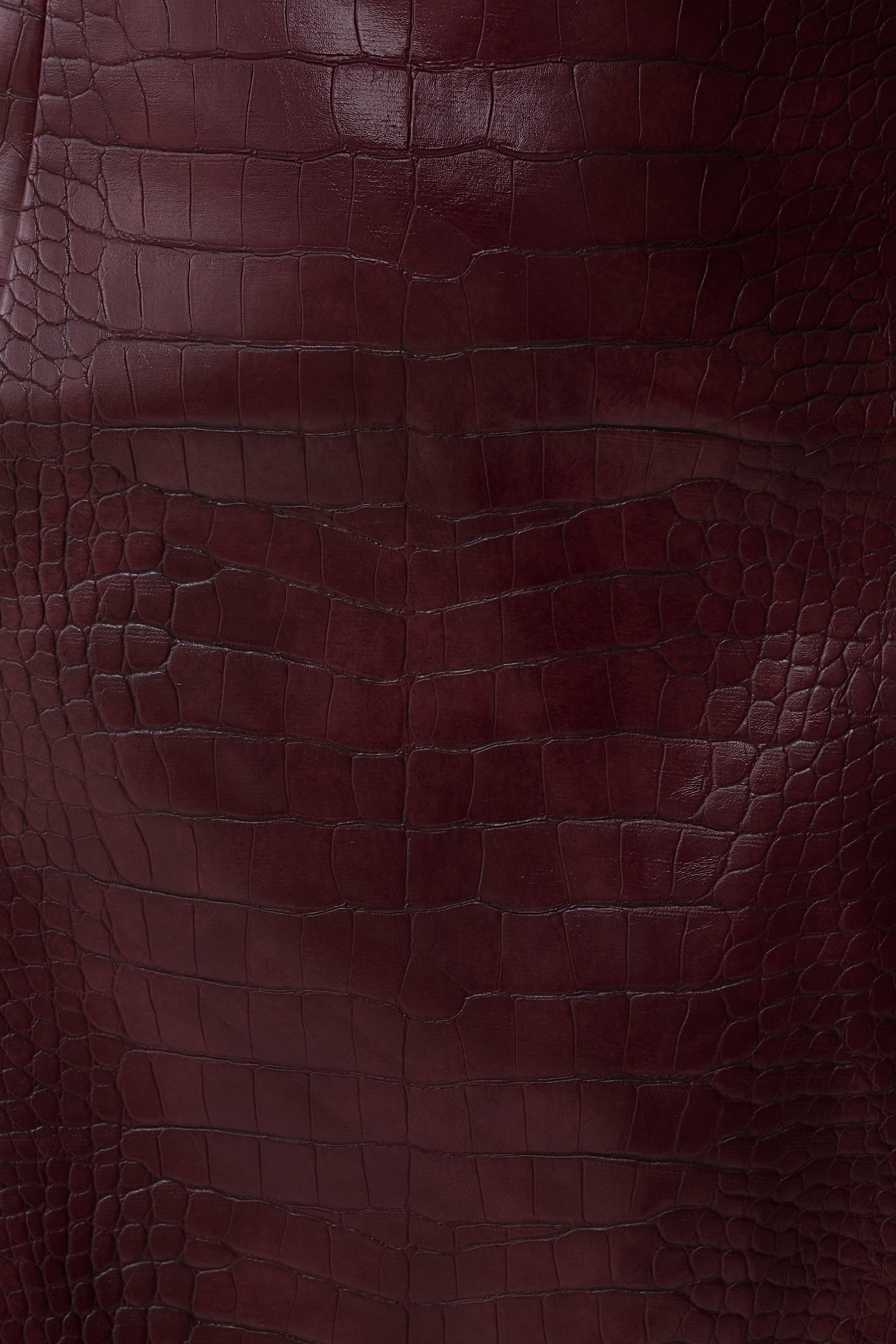 Anouk Faux Leather Strapless Mini Dress - Merlot - Image 4