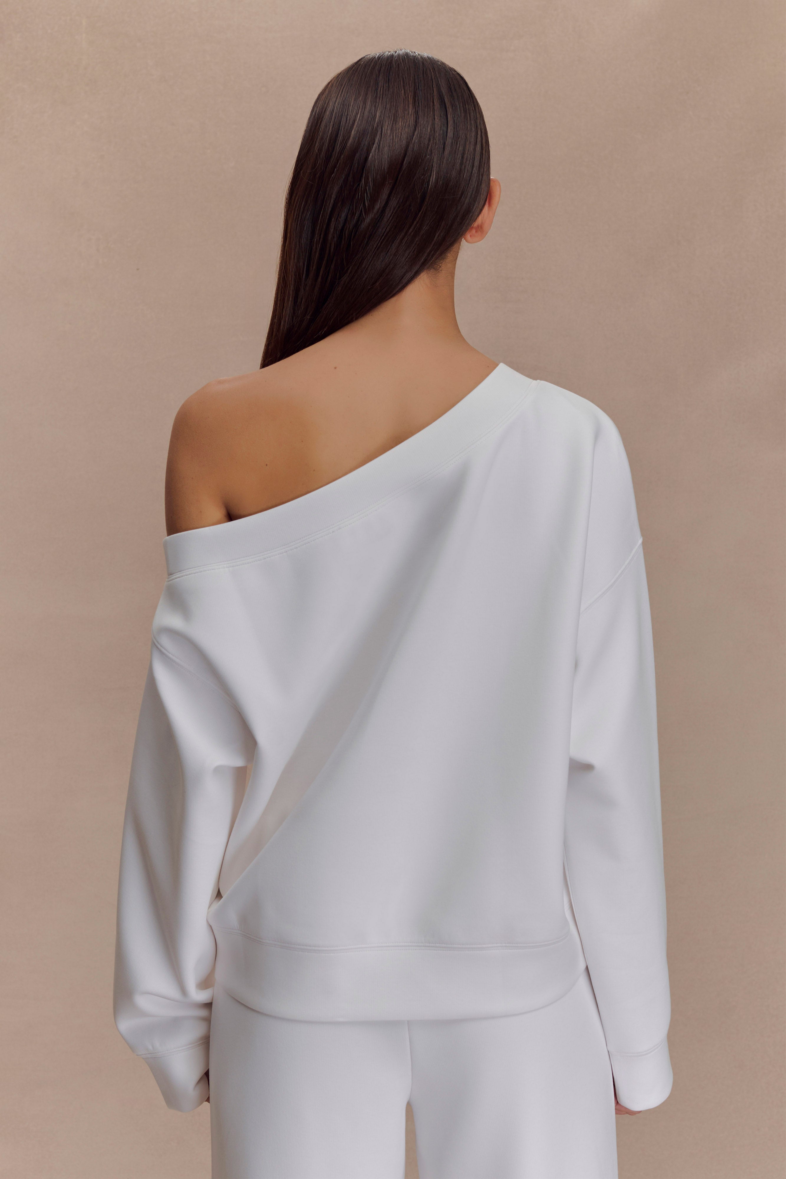 Alternative view of Aiden Slouchy Crew Jumper - Ivory