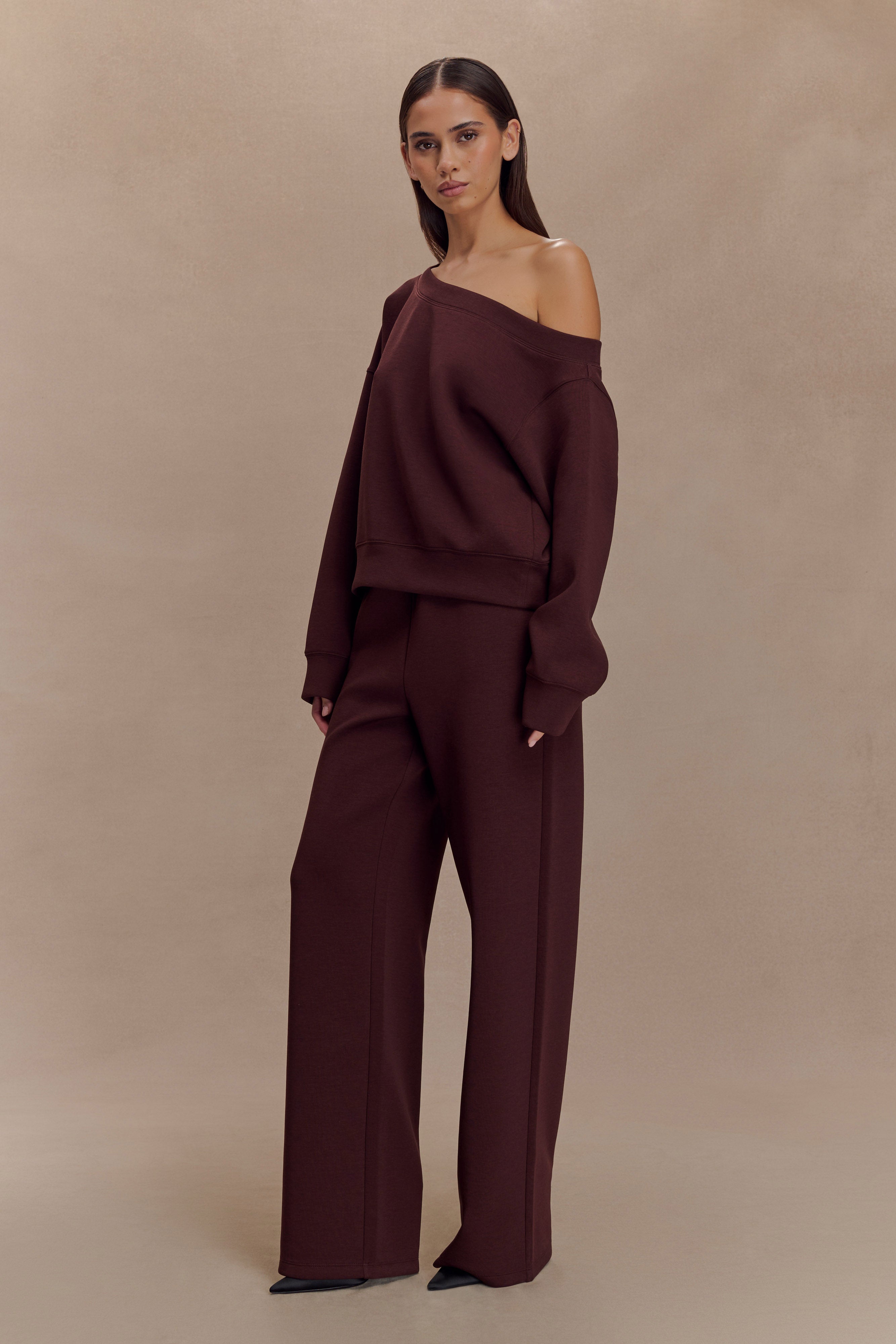 August Straight Leg Jogger - Chocolate - Image 4