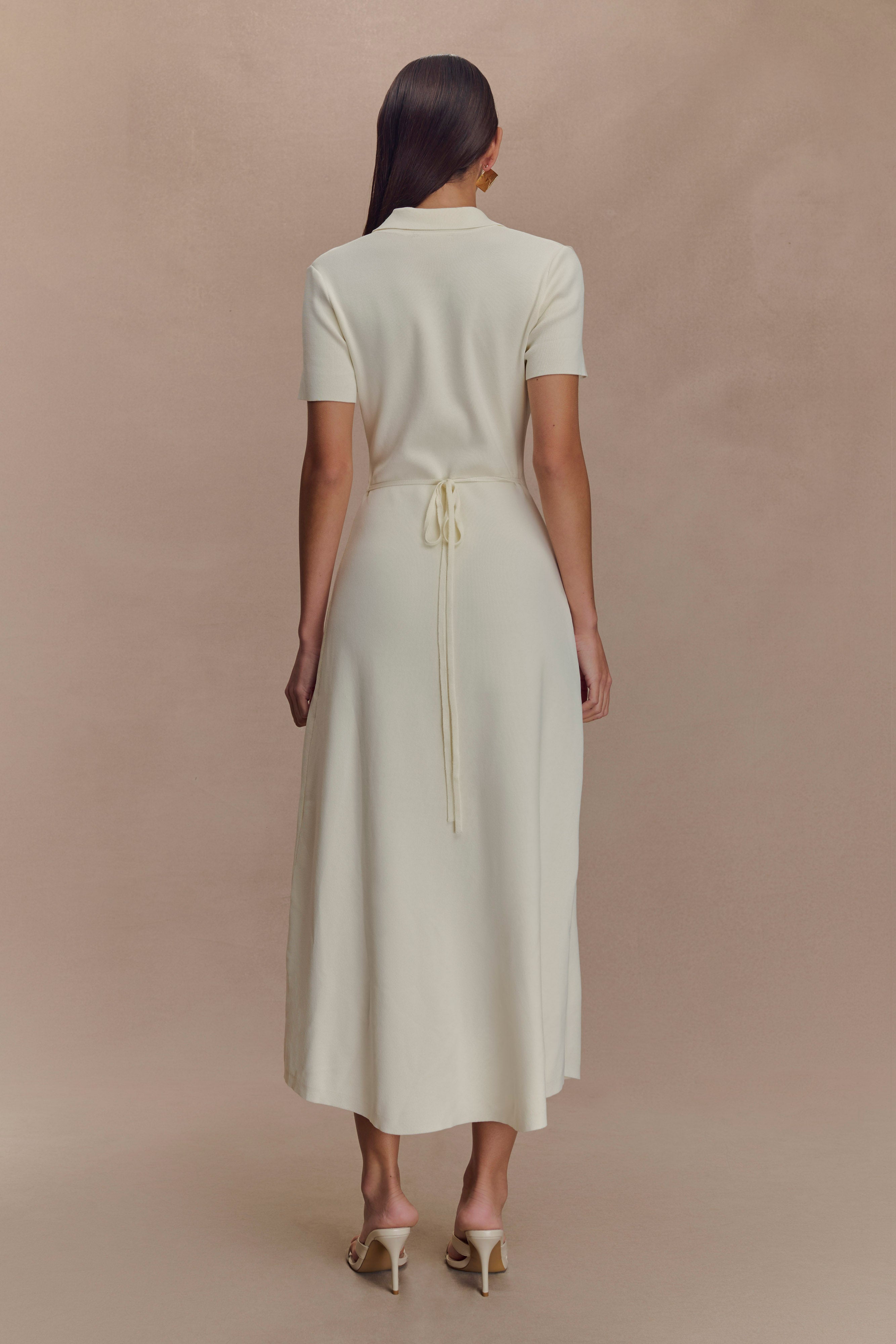 Alternative view of Pearson Short Sleeve Knit Midi Dress - Ivory