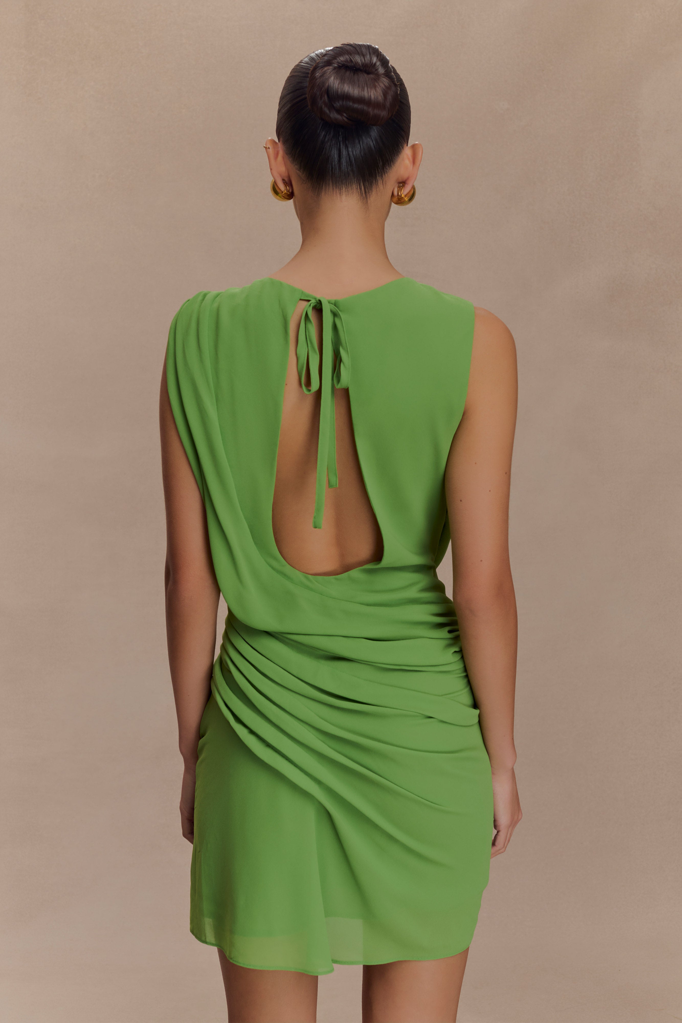 Alternative view of Oria Chiffon Mini Dress - Green