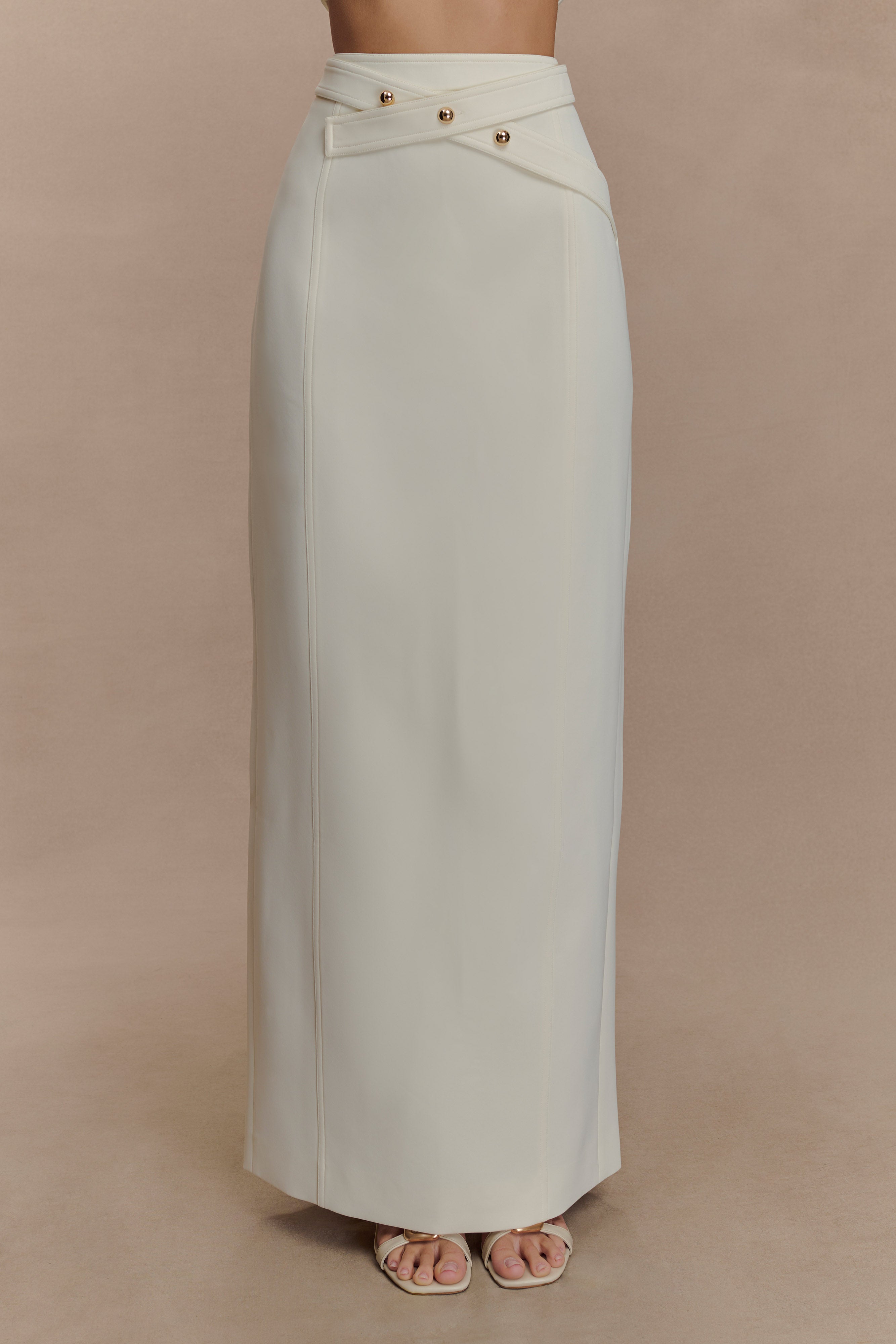 Alternative view of Angelie Suiting Maxi Skirt - Ivory