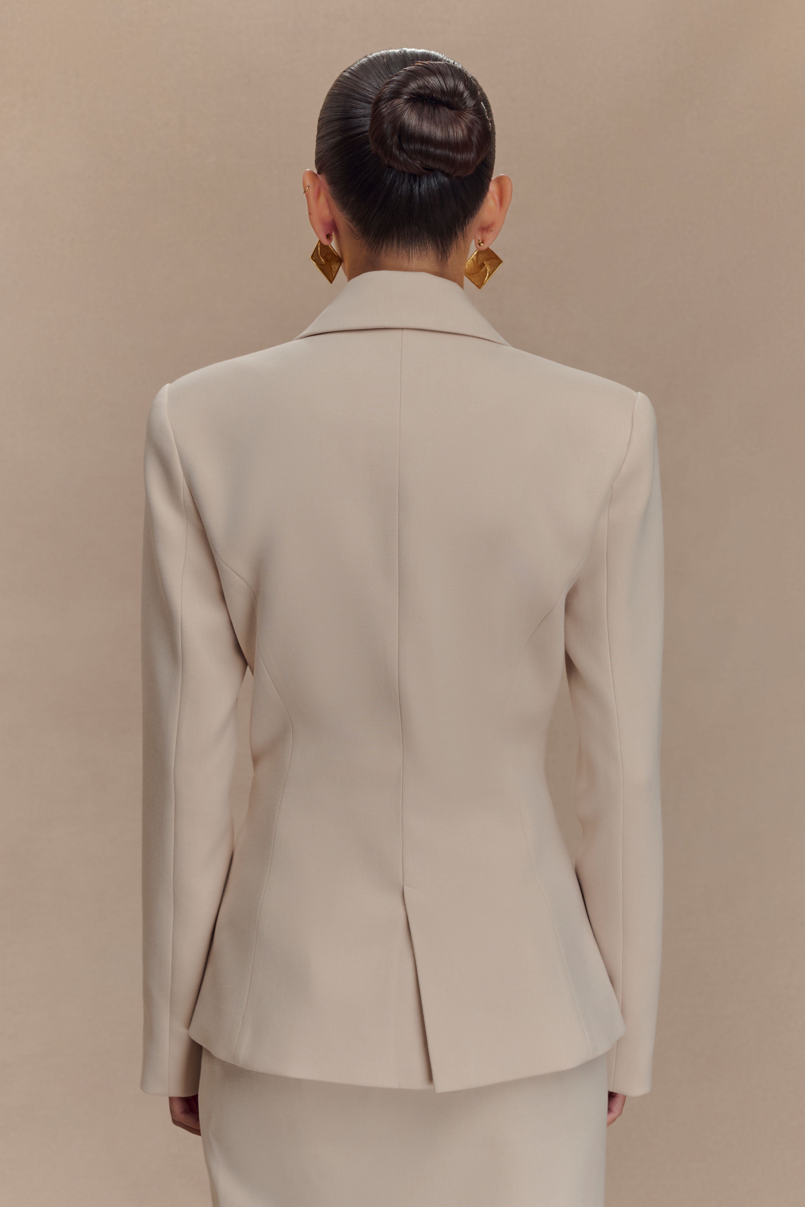 Max Cinched Waist Blazer - Ivory Stone - Image 2