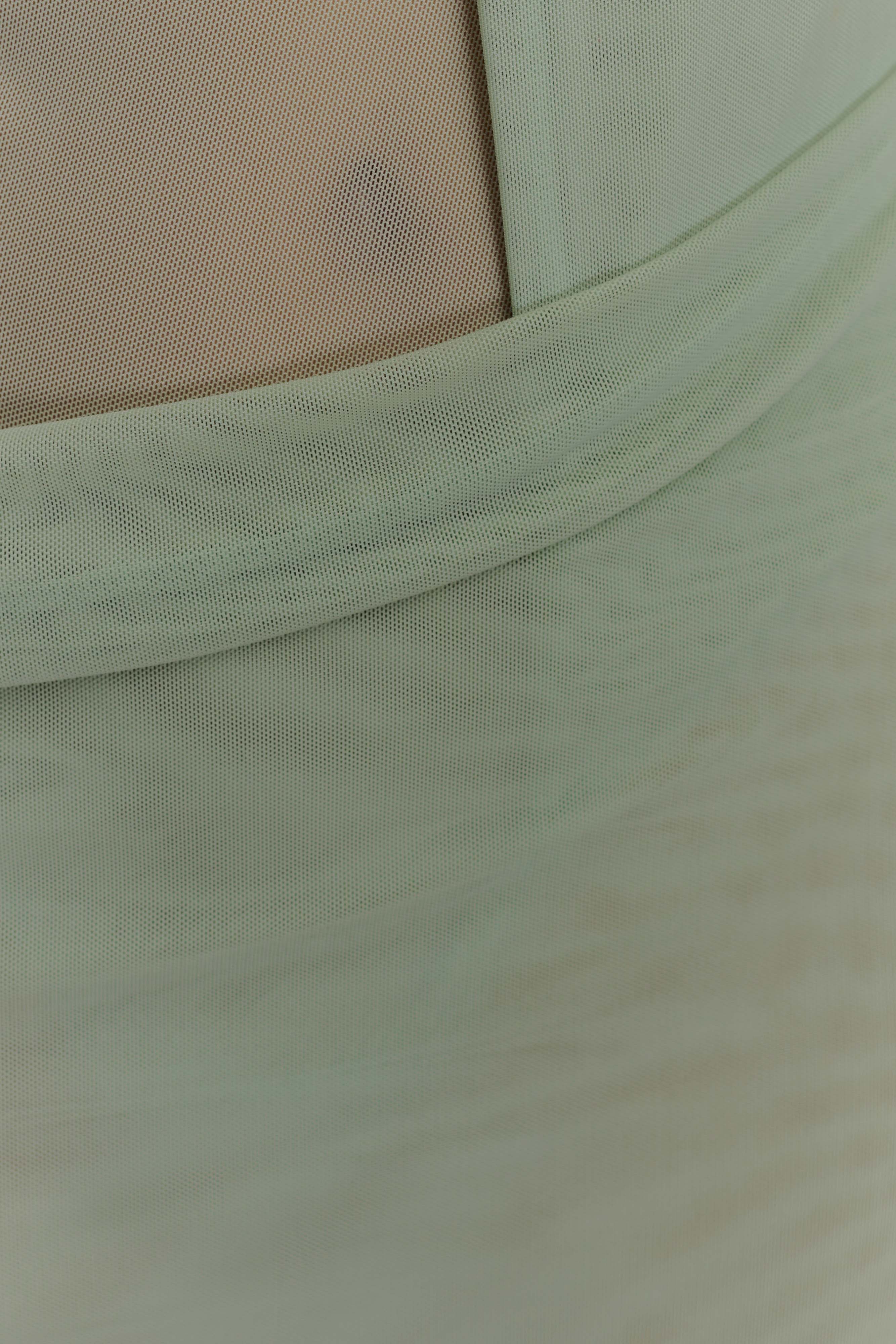 Edwina Knotted Mesh Maxi Dress - Sage - Image 7