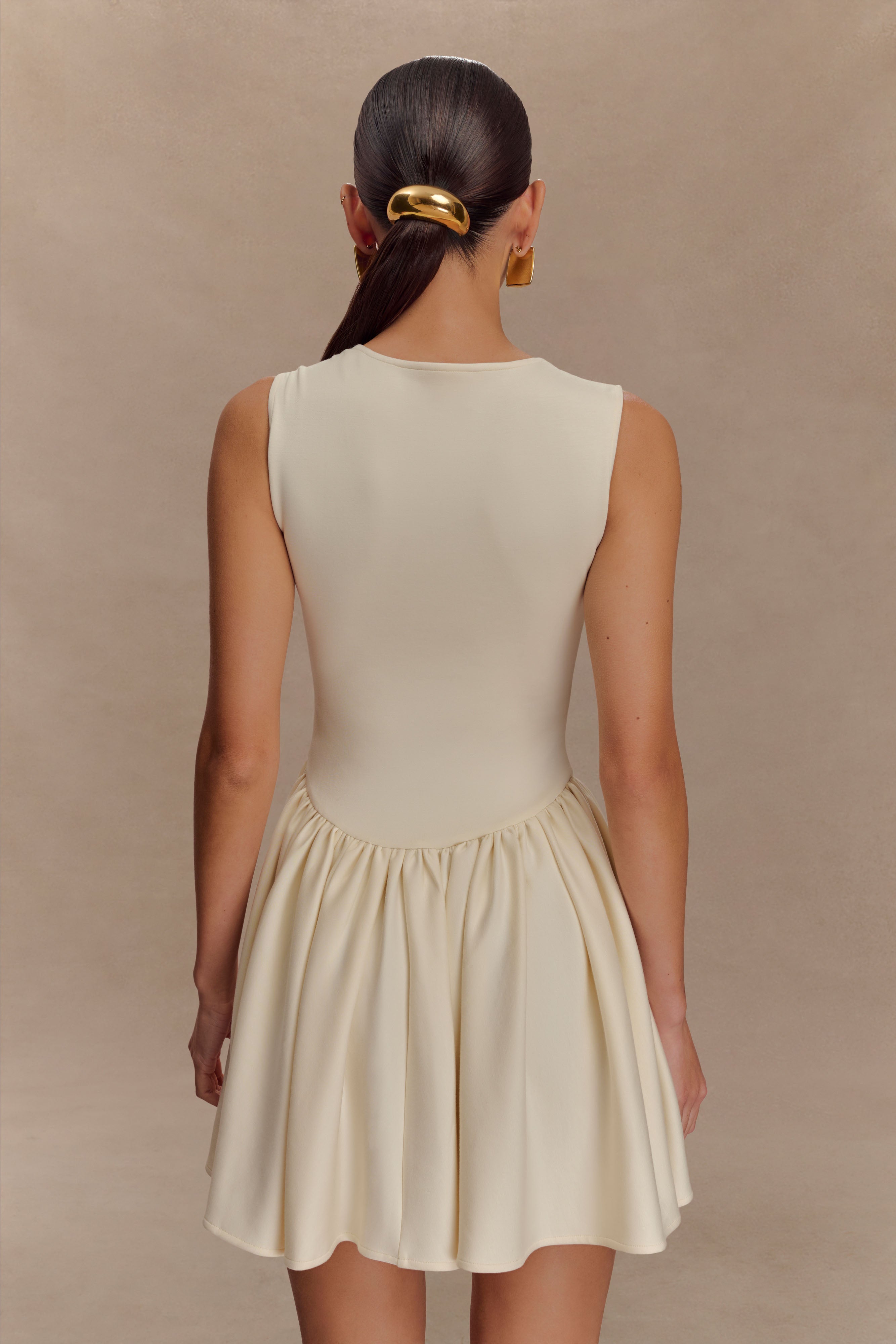 Alternative view of Sharon Scuba Jersey Mini Dress - Ivory