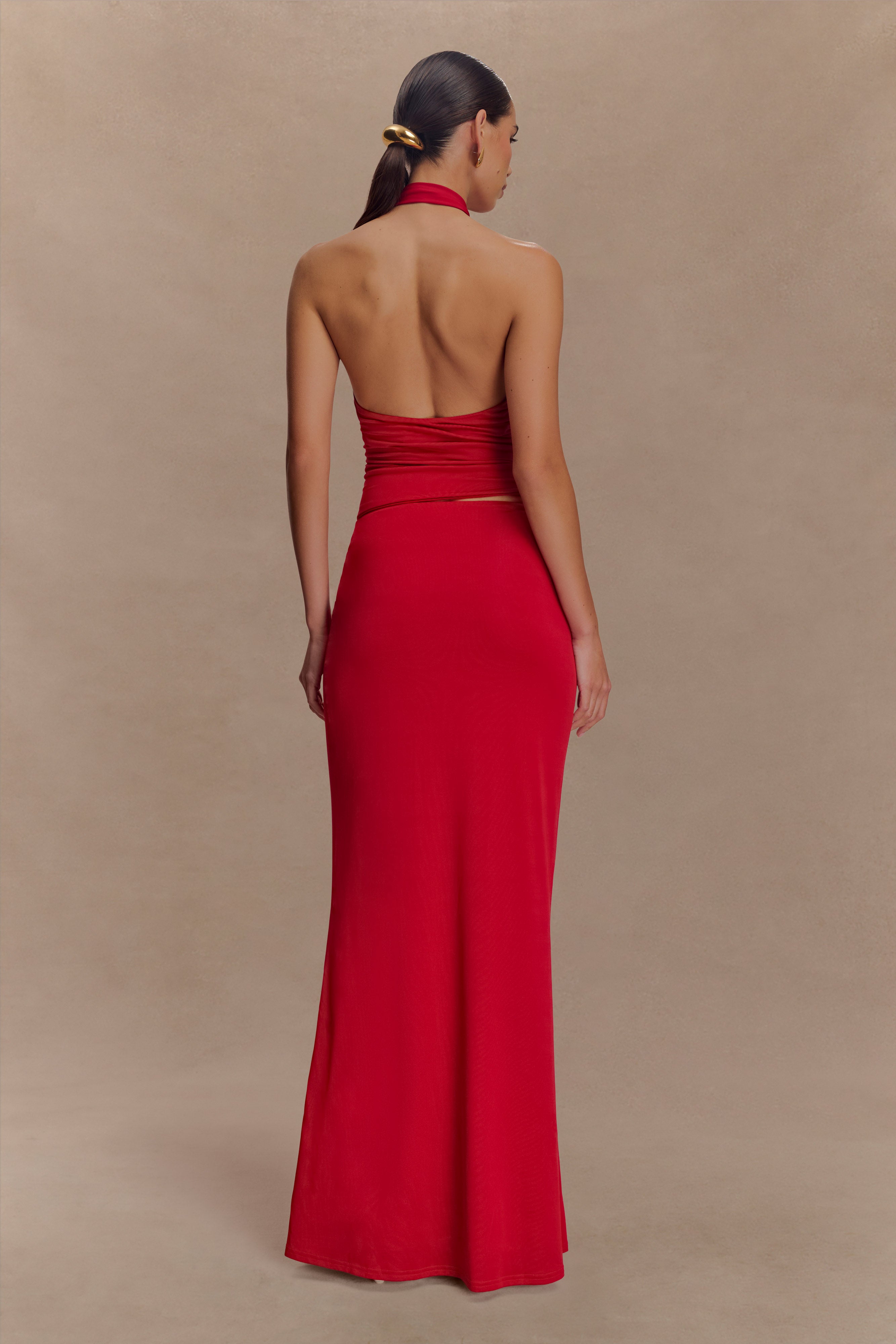 Mariposa Slinky Halter Top - Red - Image 5
