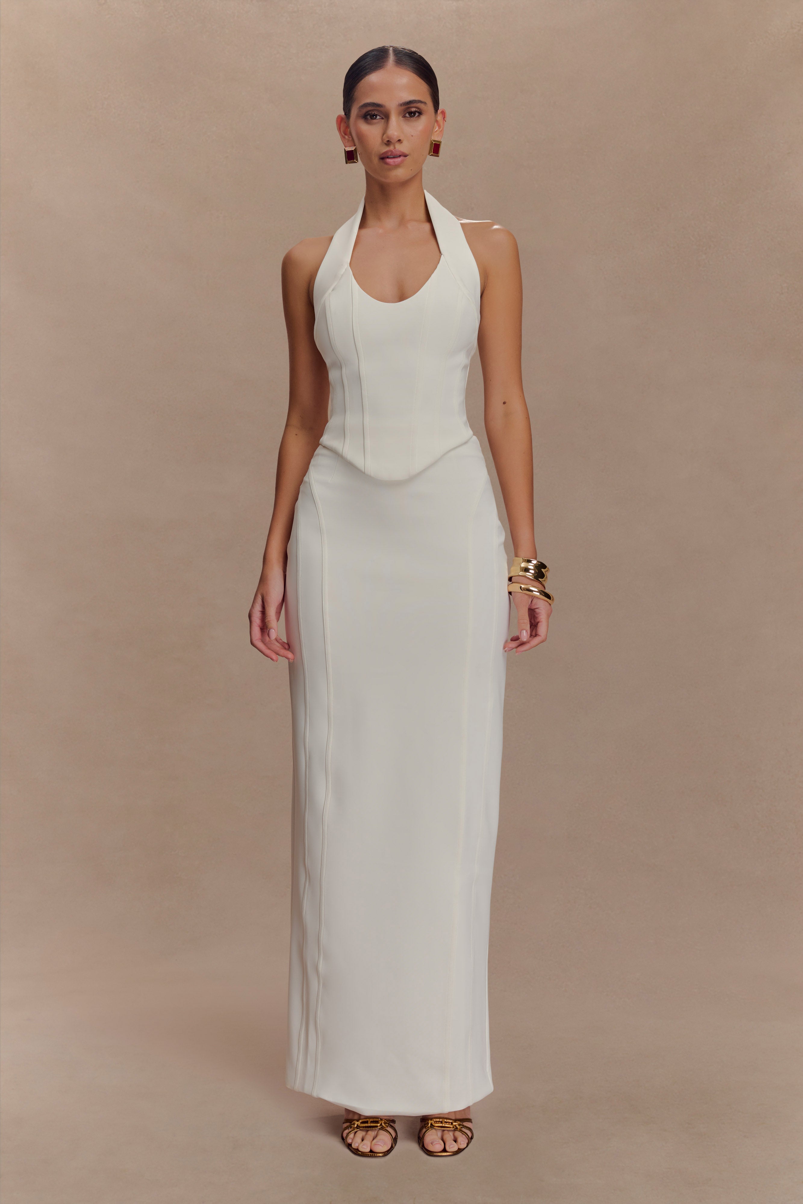 Alma High Waist Maxi Skirt - White - Image 6