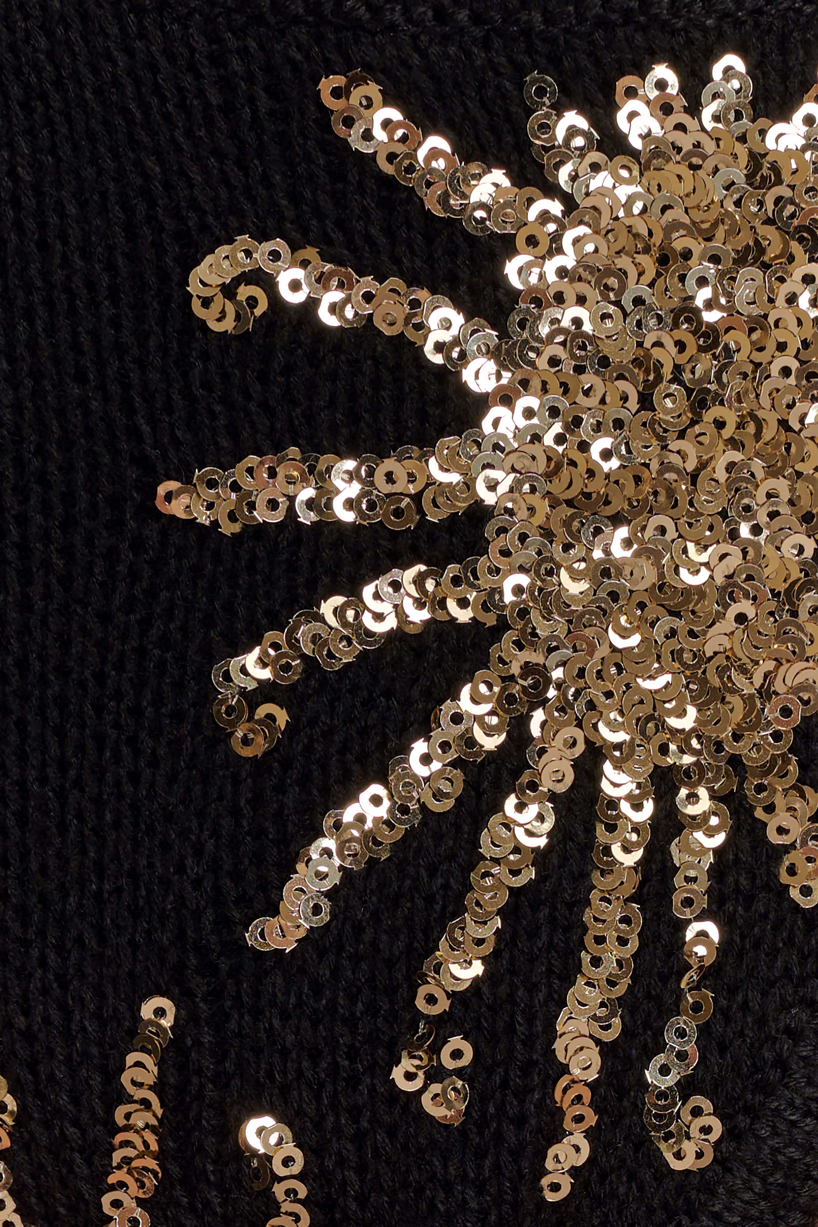 Huntleigh Crochet Bikini Bottom - Black & Gold Sunshine Print - Image 7