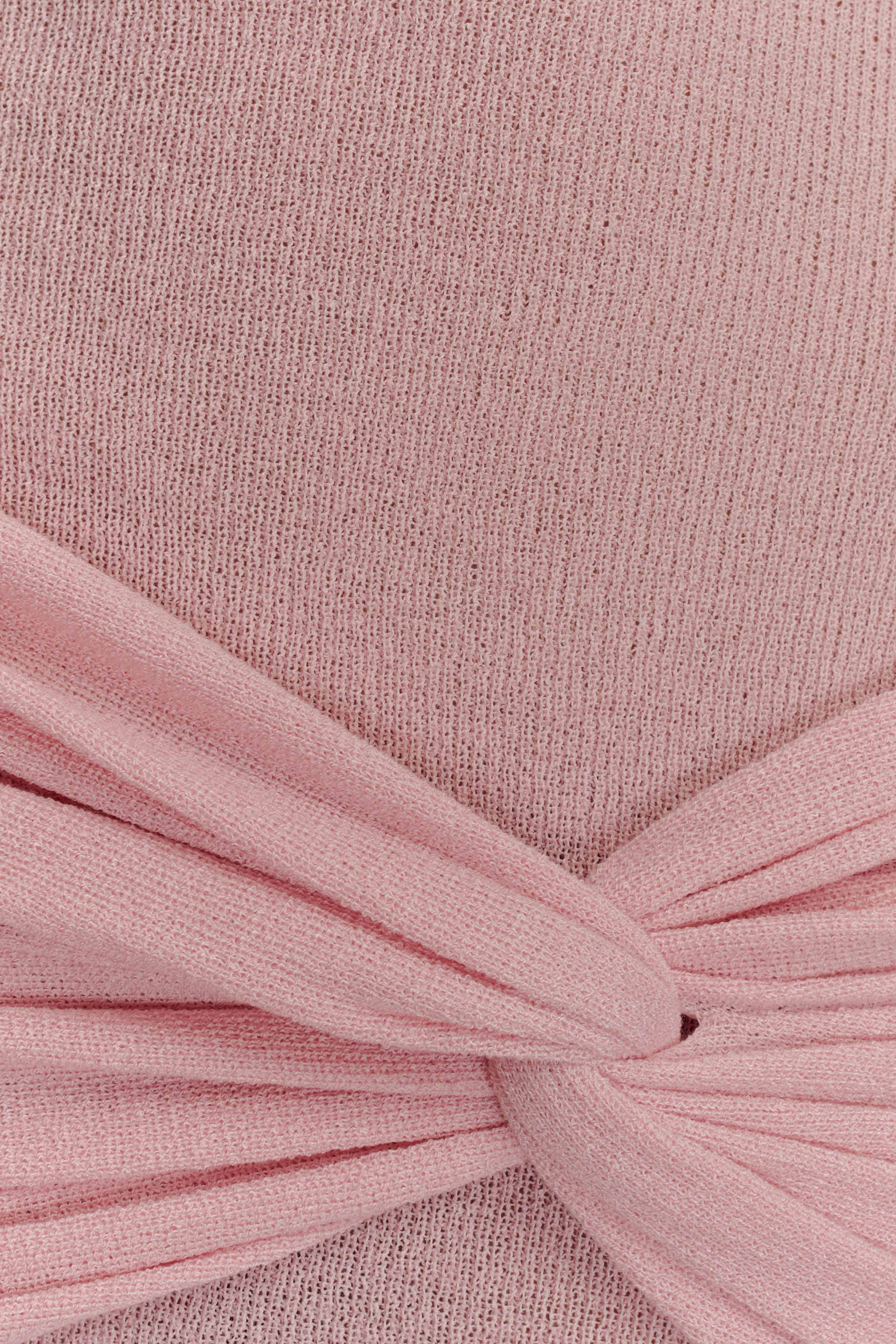 Laurie Twist Knit Mini Dress - Baby Pink - Image 6