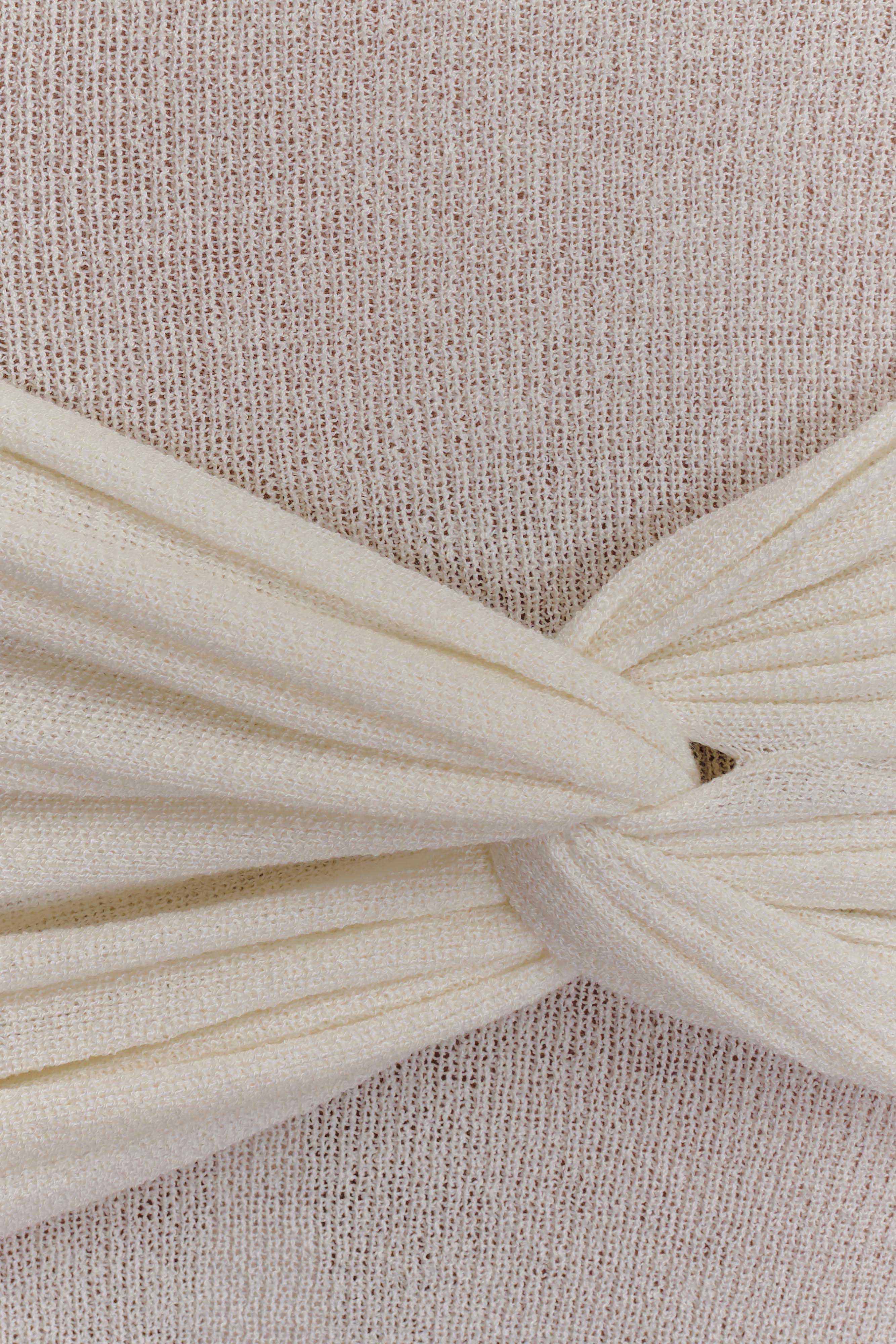 Laurie Twist Knit Mini Dress - Ivory - Image 5