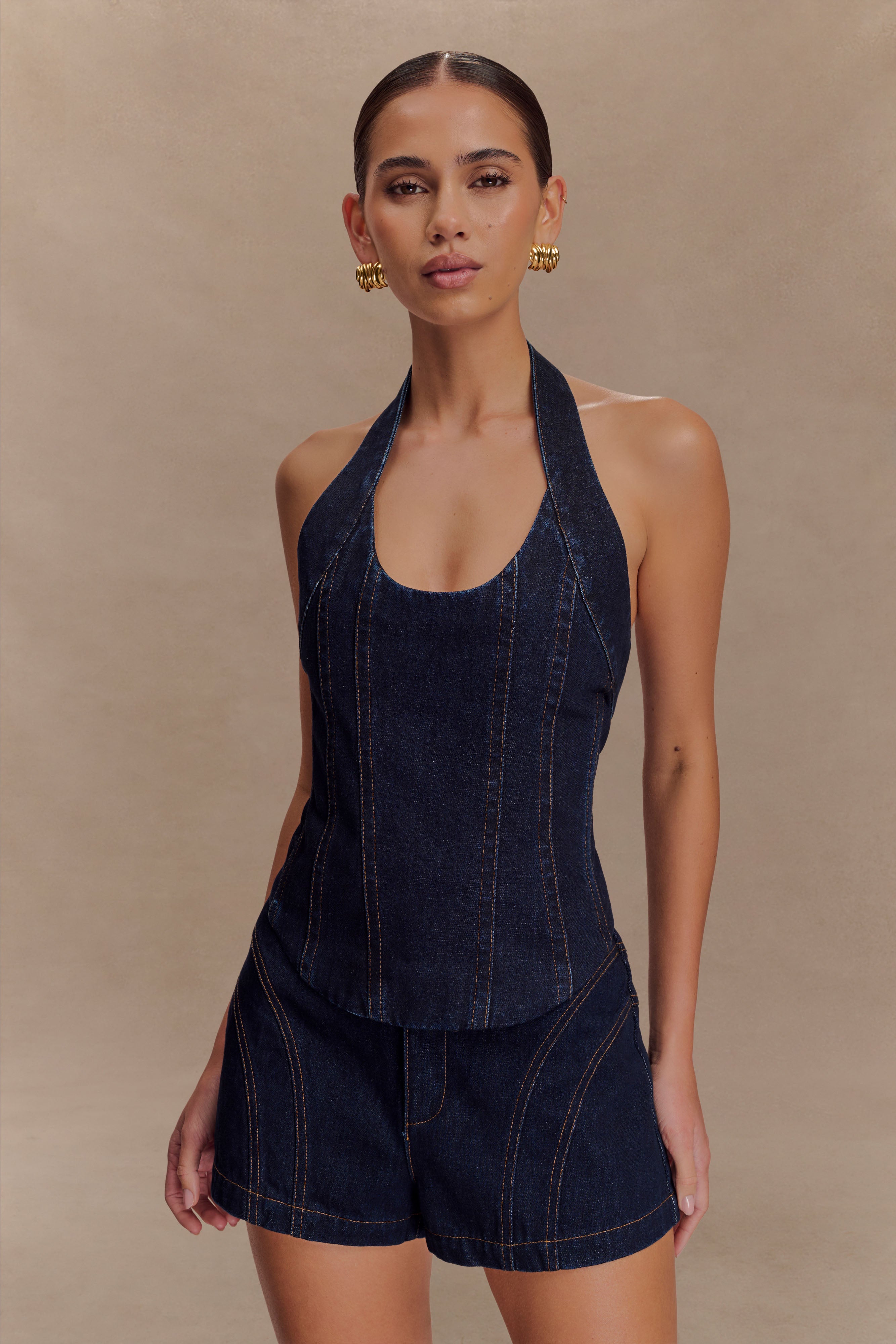 Meadow Denim Shorts - Indigo Blue - Image 3
