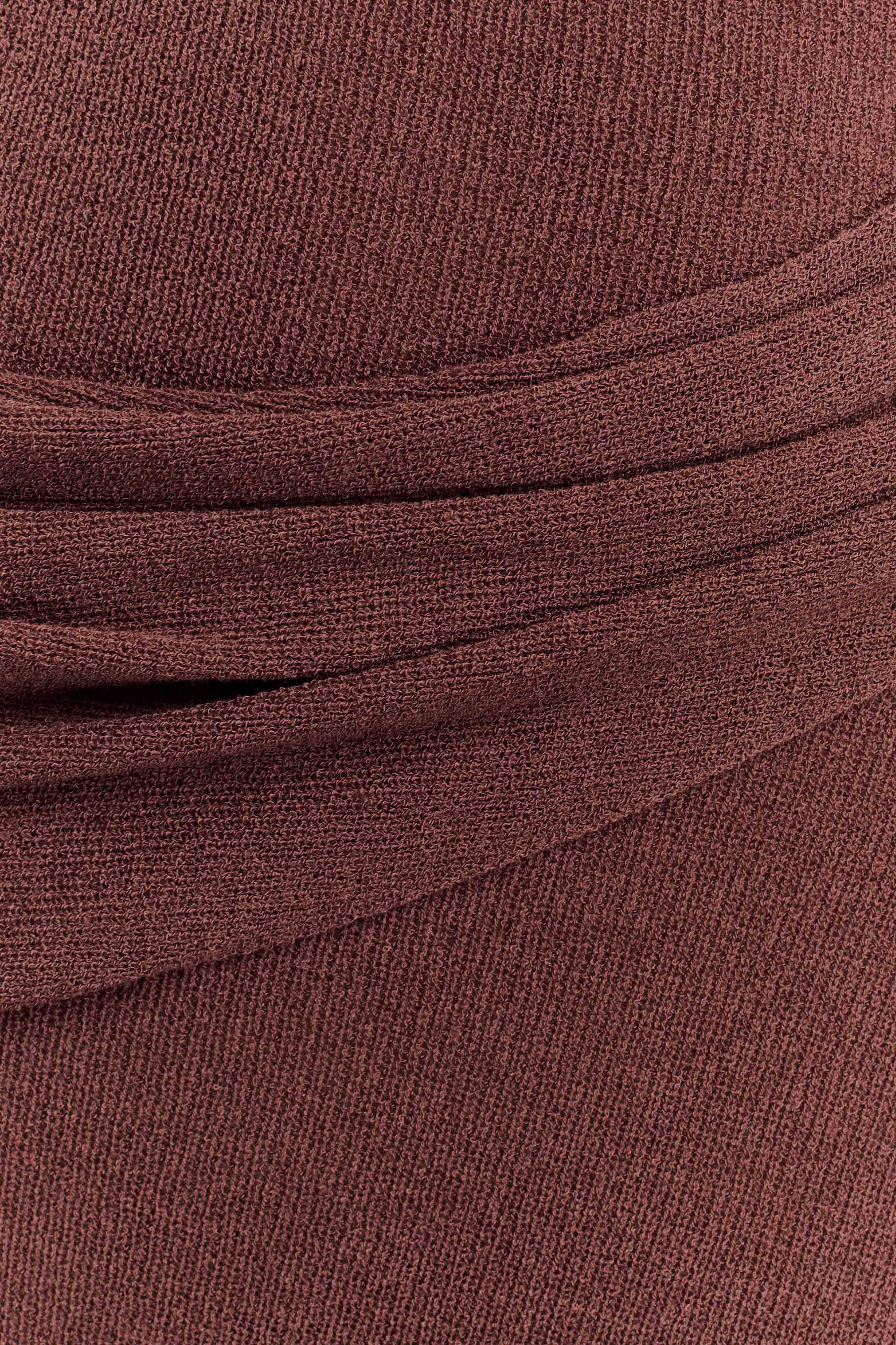 Alexius One Shoulder Knit Maxi Dress - Nutmeg - Image 3