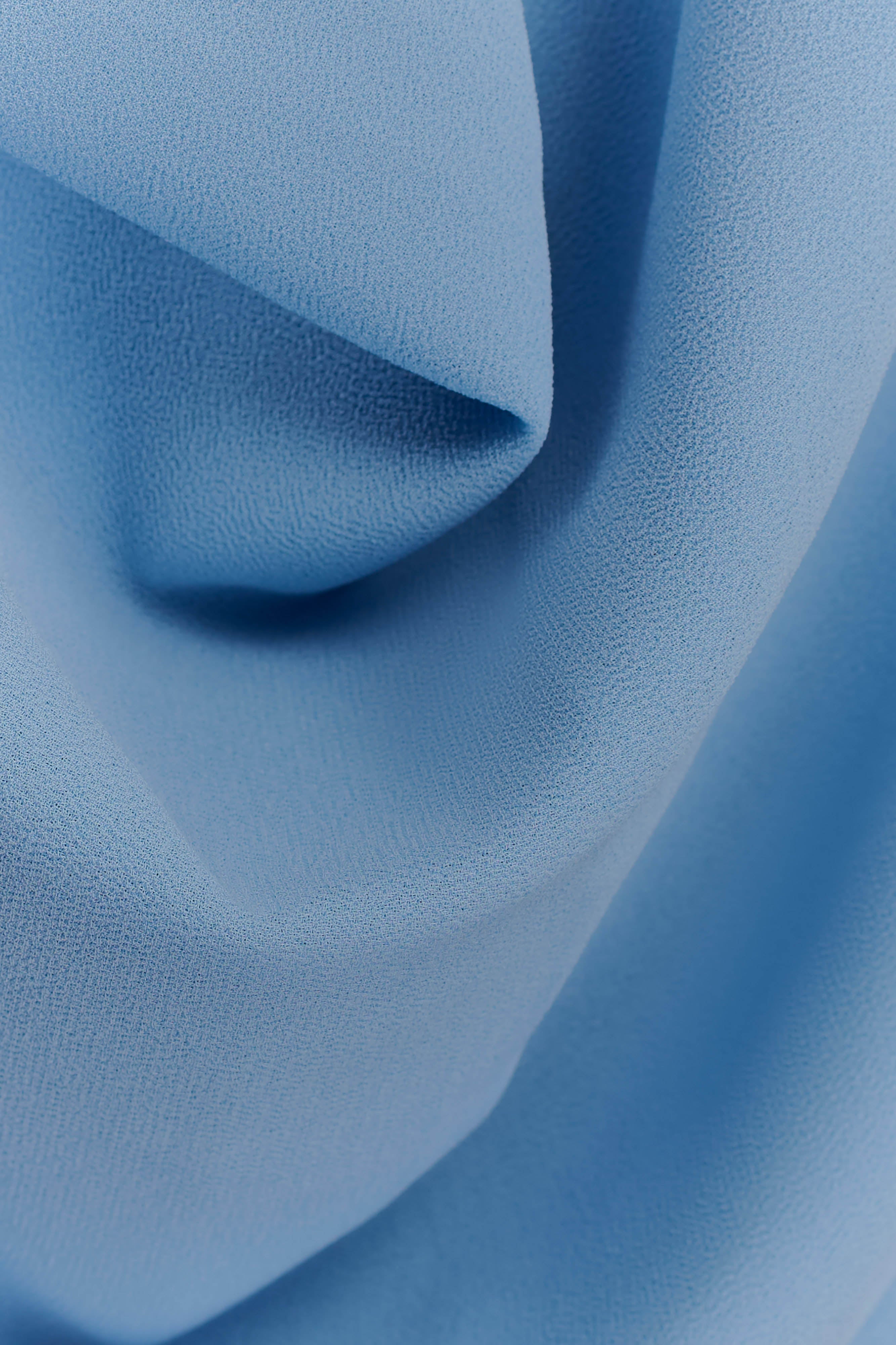 Katalina Chiffon Cowl Halter Top - Sky Blue - Image 9