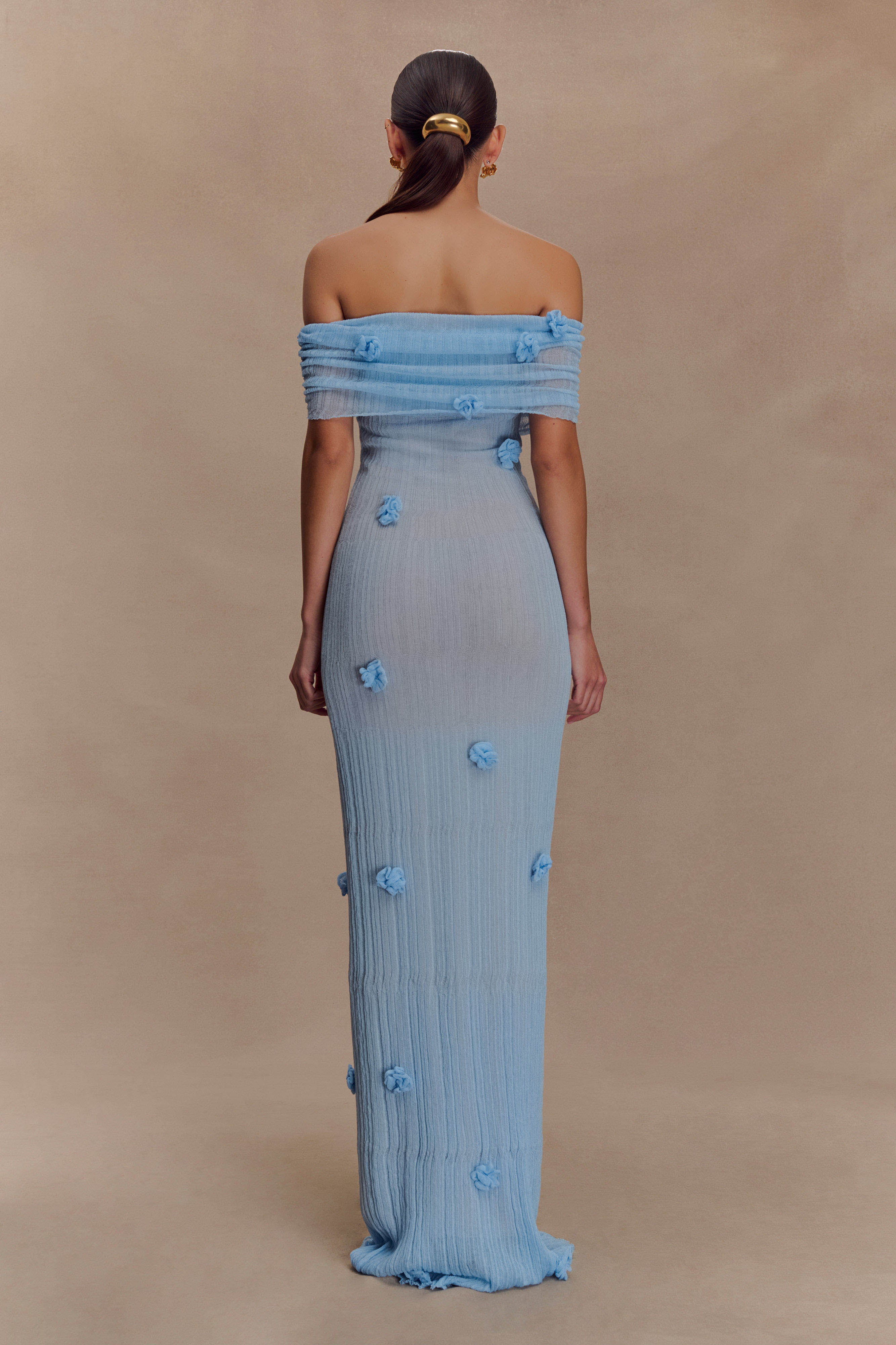 Alternative view of Brynn Orchid Knit Maxi Dress - Baby Blue